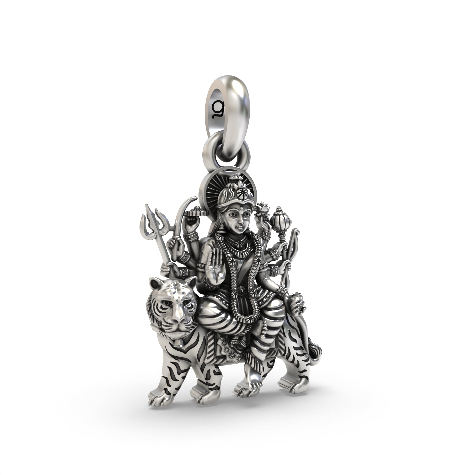 Silver Ambe Maa Pendant