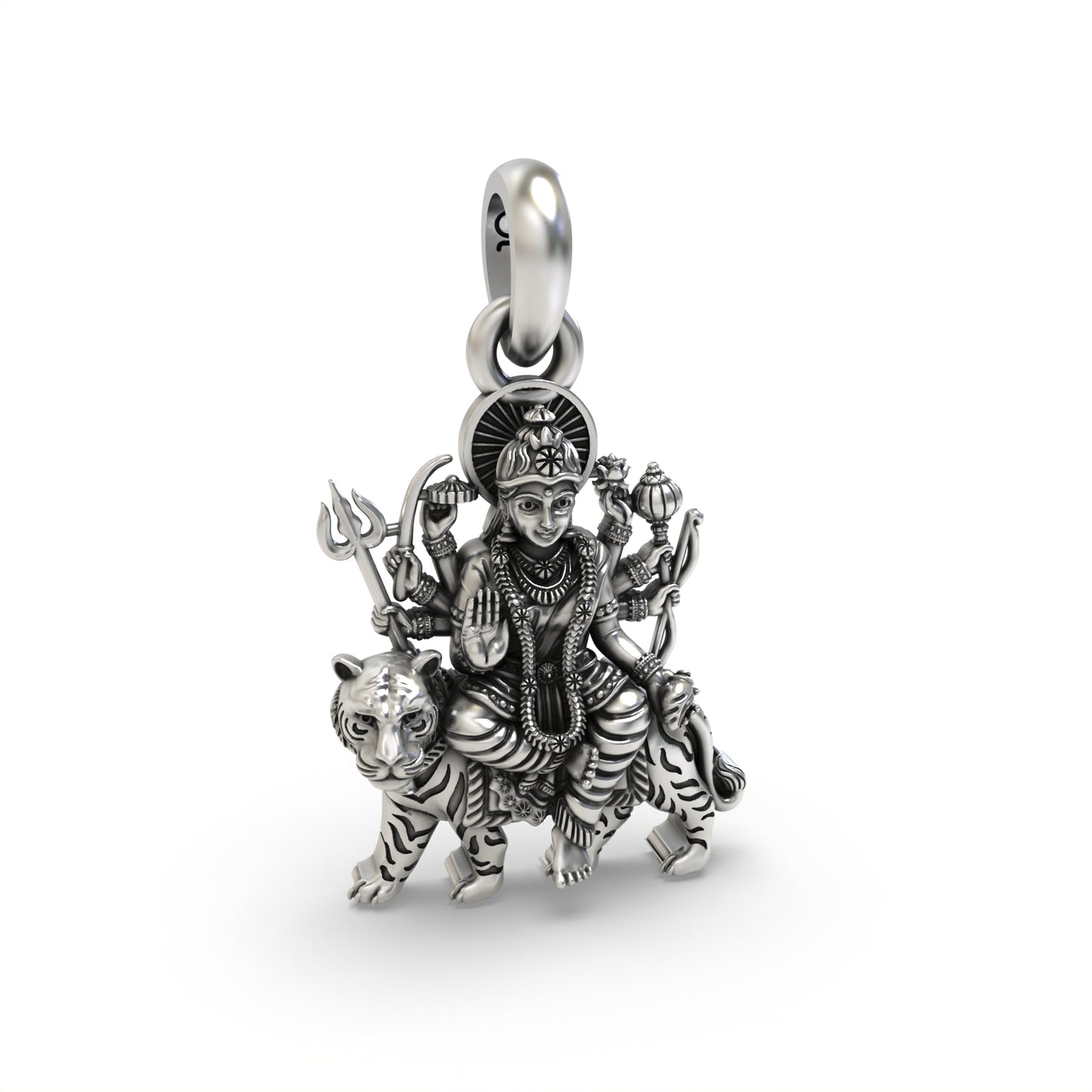 Silver Ambe Maa Pendant