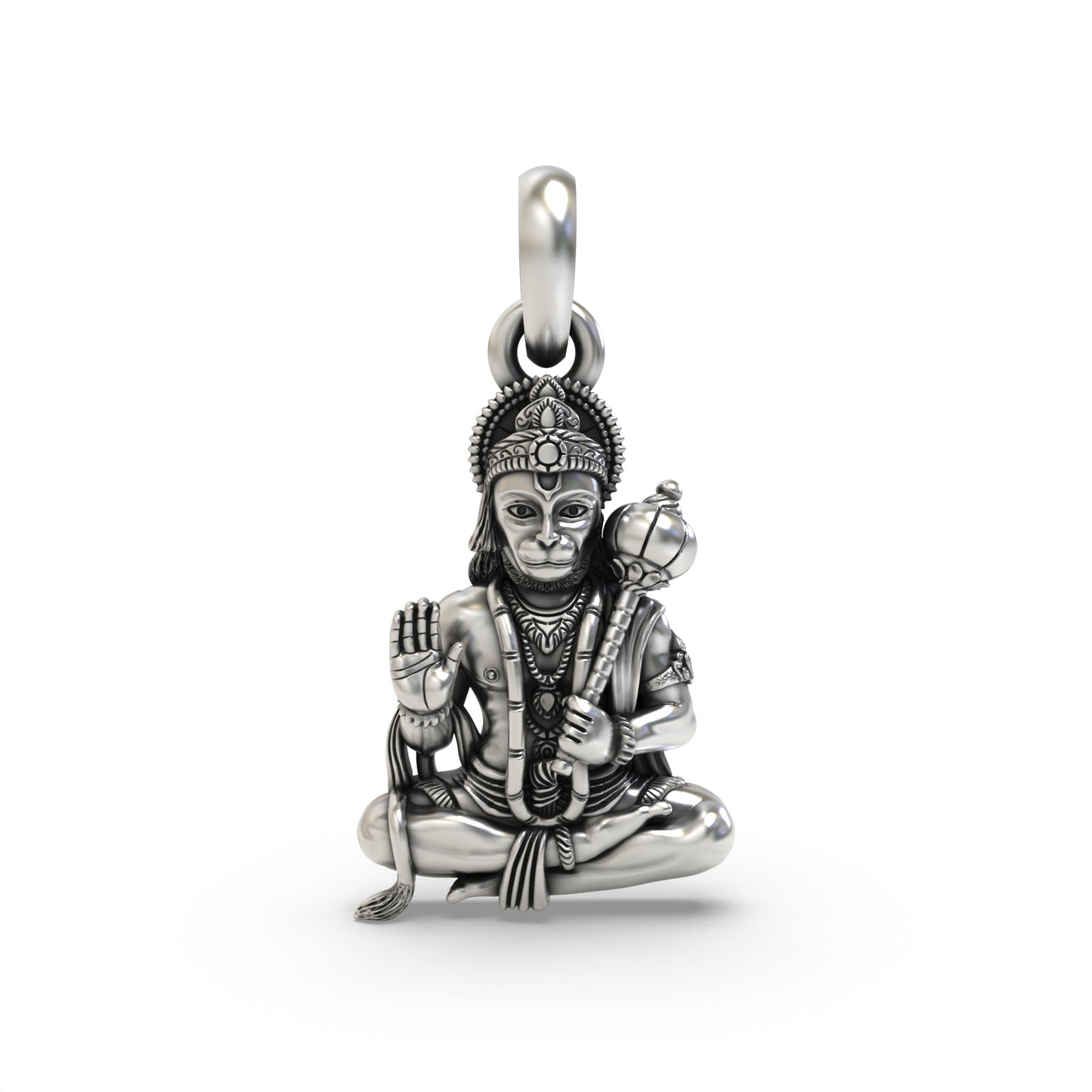 Silver Hanumanji pendant