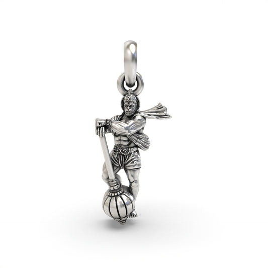 Silver Standing Hanumanji Pendant