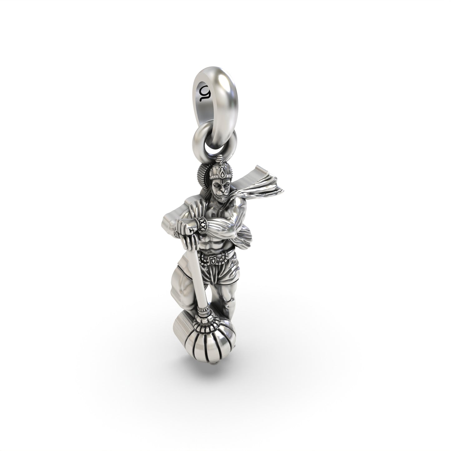 Silver Standing Hanumanji Pendant