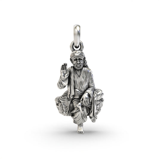 Silver Saibaba Pendant