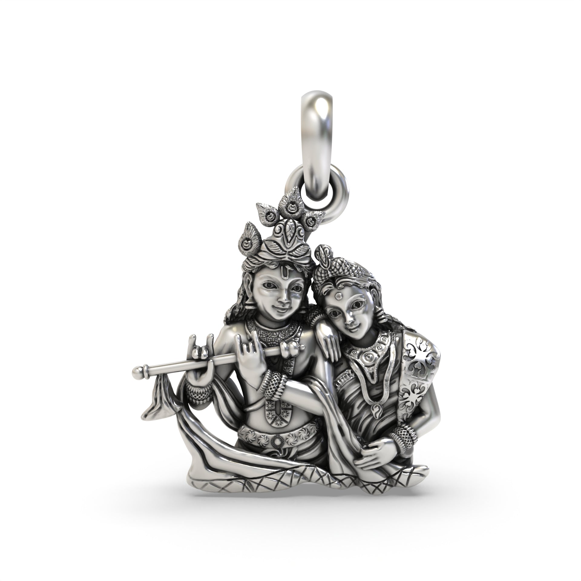 Enchanting Radha Krishna Pendant - A Divine Addition to Your Collection