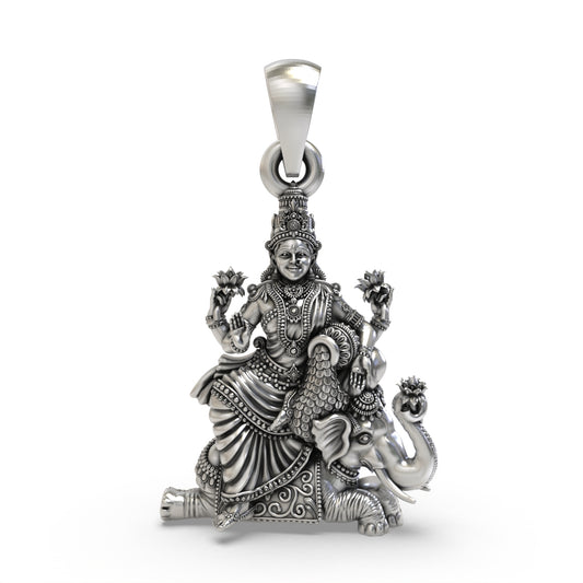 Silver Lakshmi Maa Pendant