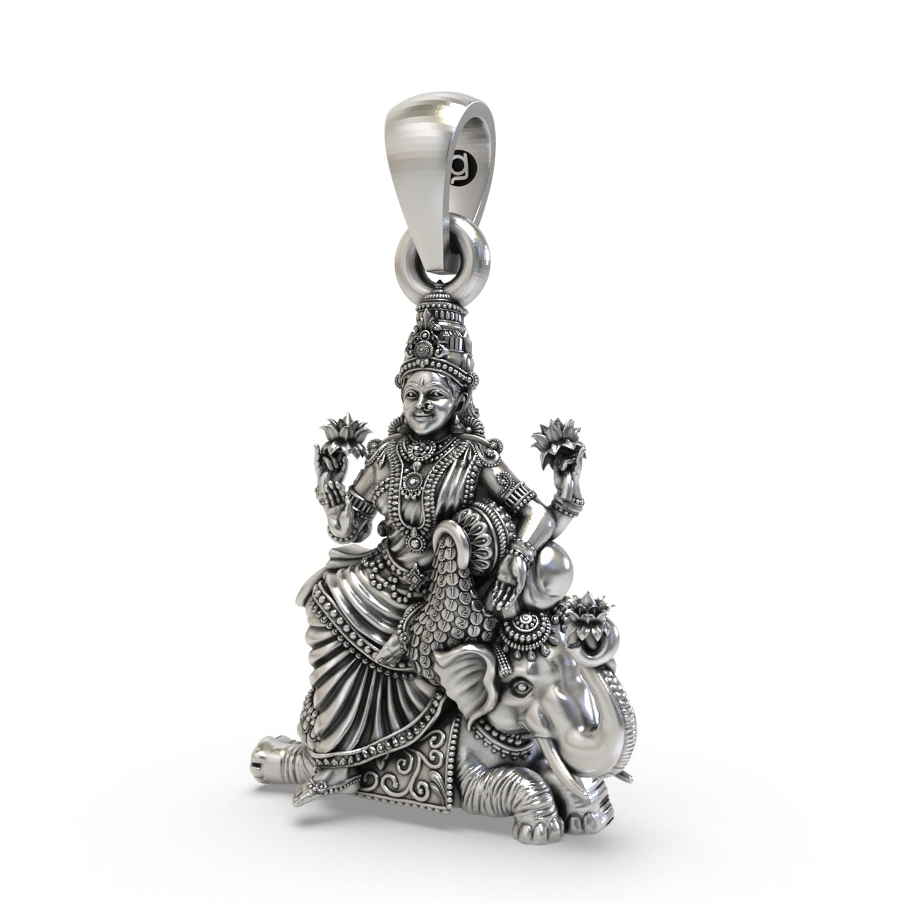 Silver Lakshmi Maa Pendant