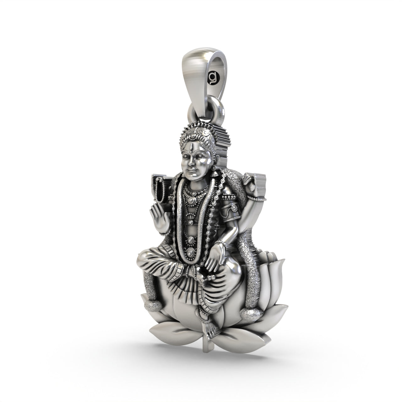 925 Silver Bala Tripurasundari Pendant - Handmade Goddess Jewelry