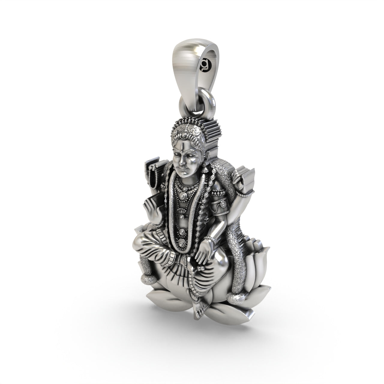 925 Silver Bala Tripurasundari Pendant - Handmade Goddess Jewelry