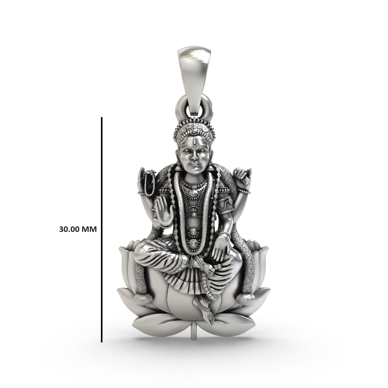 925 Silver Bala Tripurasundari Pendant - Handmade Goddess Jewelry