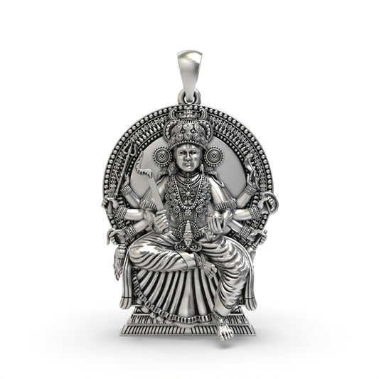 925 Sterling Silver Chottanikkara Bhagavathi Amman Pendant