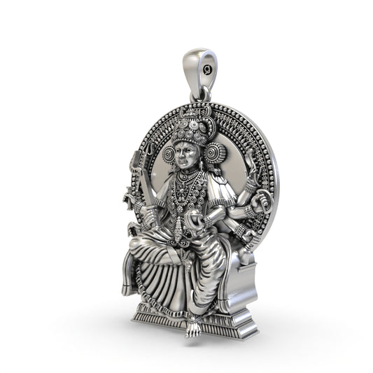 925 Sterling Silver Chottanikkara Bhagavathi Amman Pendant