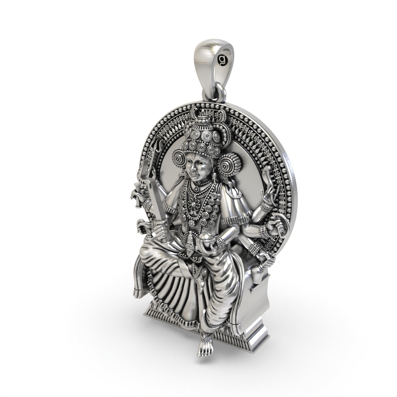 925 Sterling Silver Chottanikkara Bhagavathi Amman Pendant