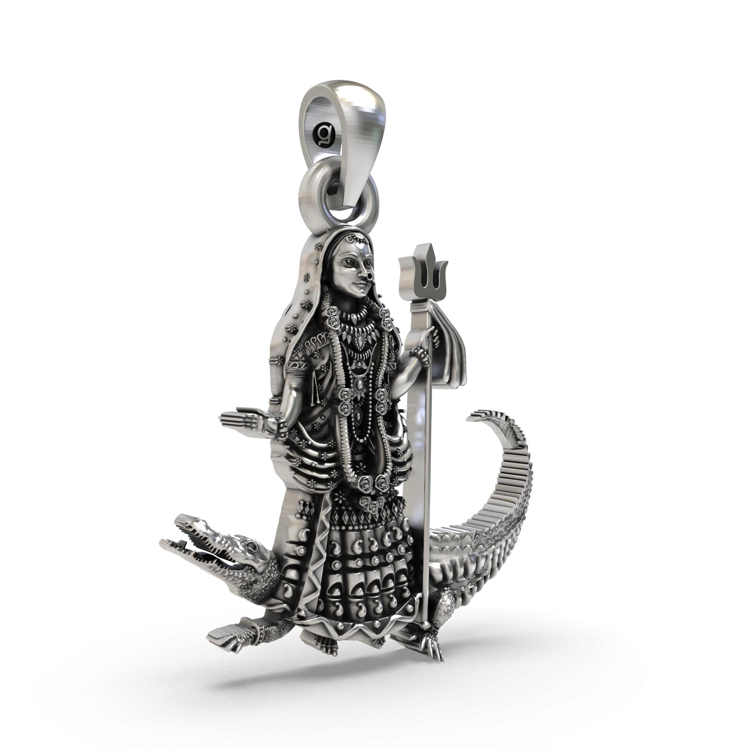 925 Silver Khodiyar Maa Pendant