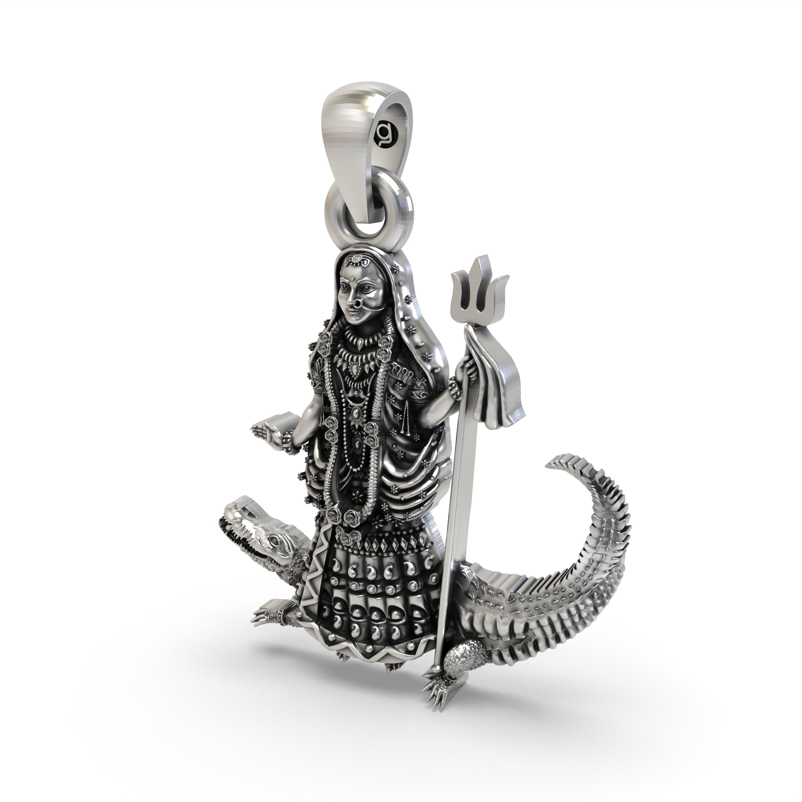 925 Silver Khodiyar Maa Pendant