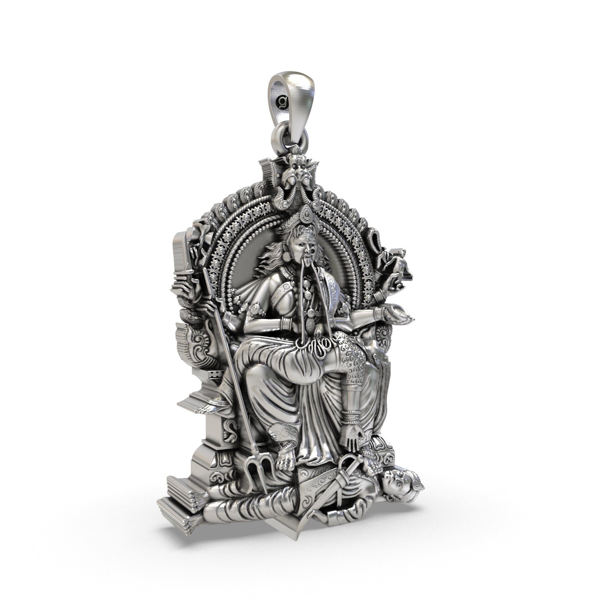 Periyachi Amman 925 Silver Pendant