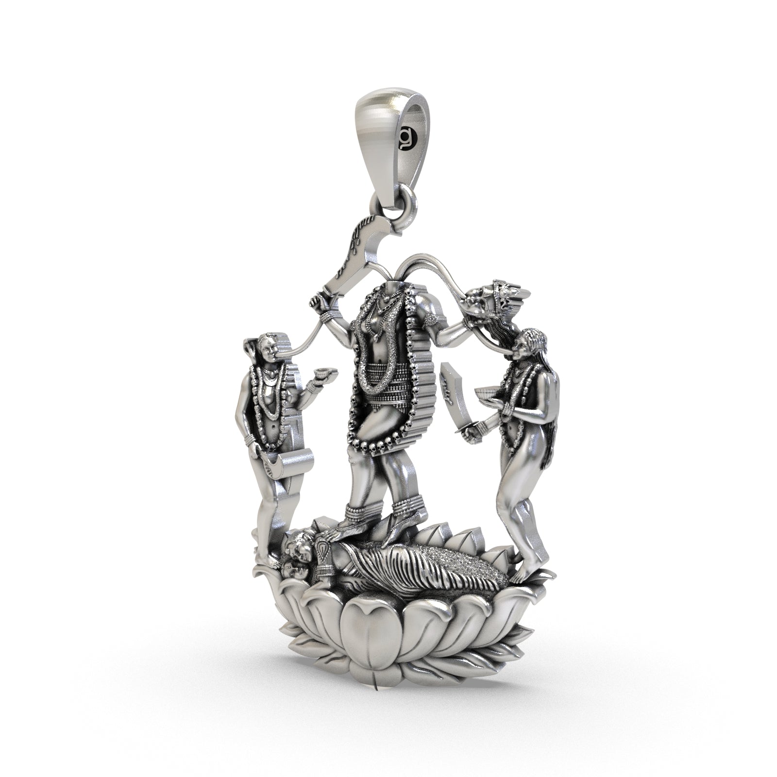 Chhinnamastika, Prachanda Chandika, and Jogani Maa Silver Pendant