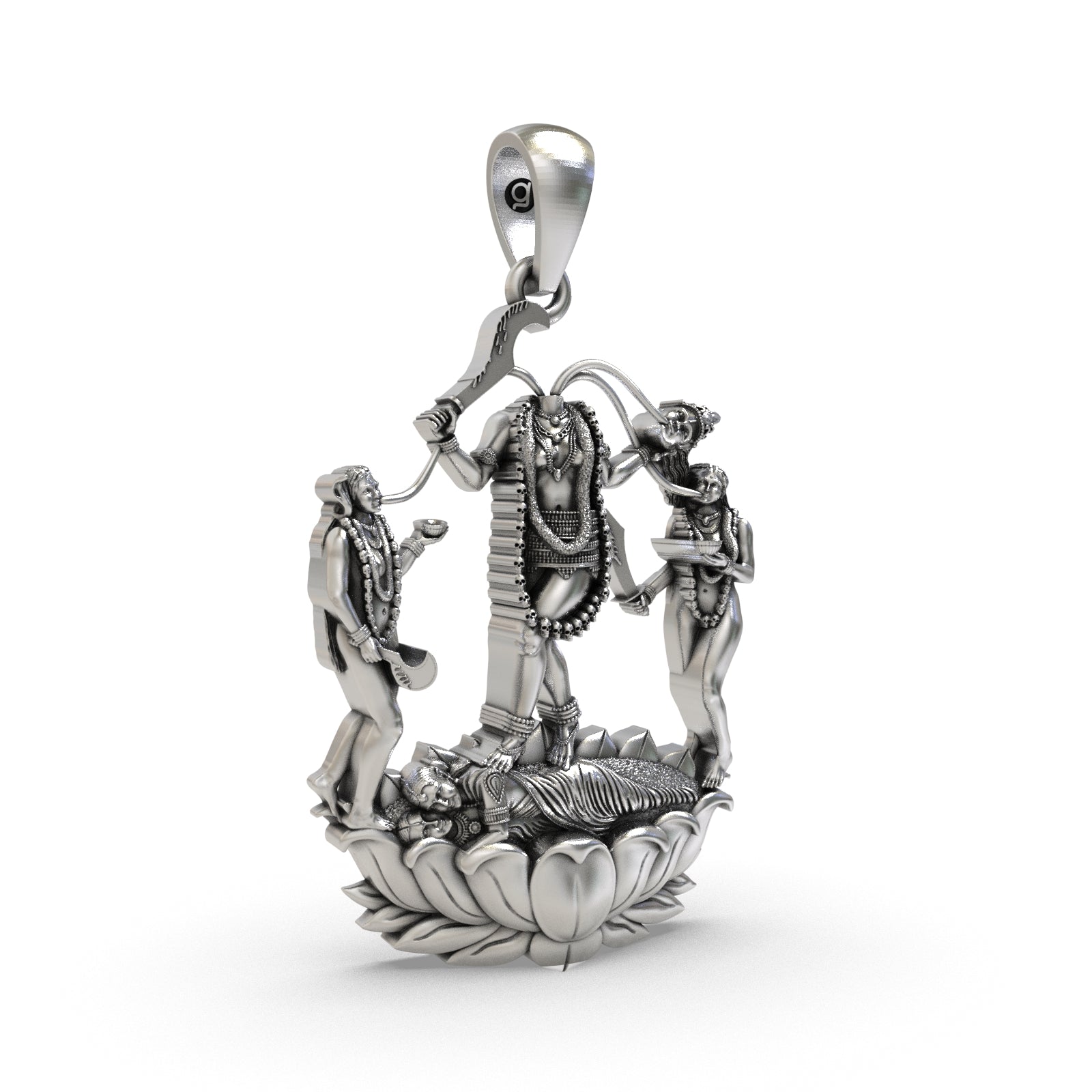 Chhinnamastika, Prachanda Chandika, and Jogani Maa Silver Pendant