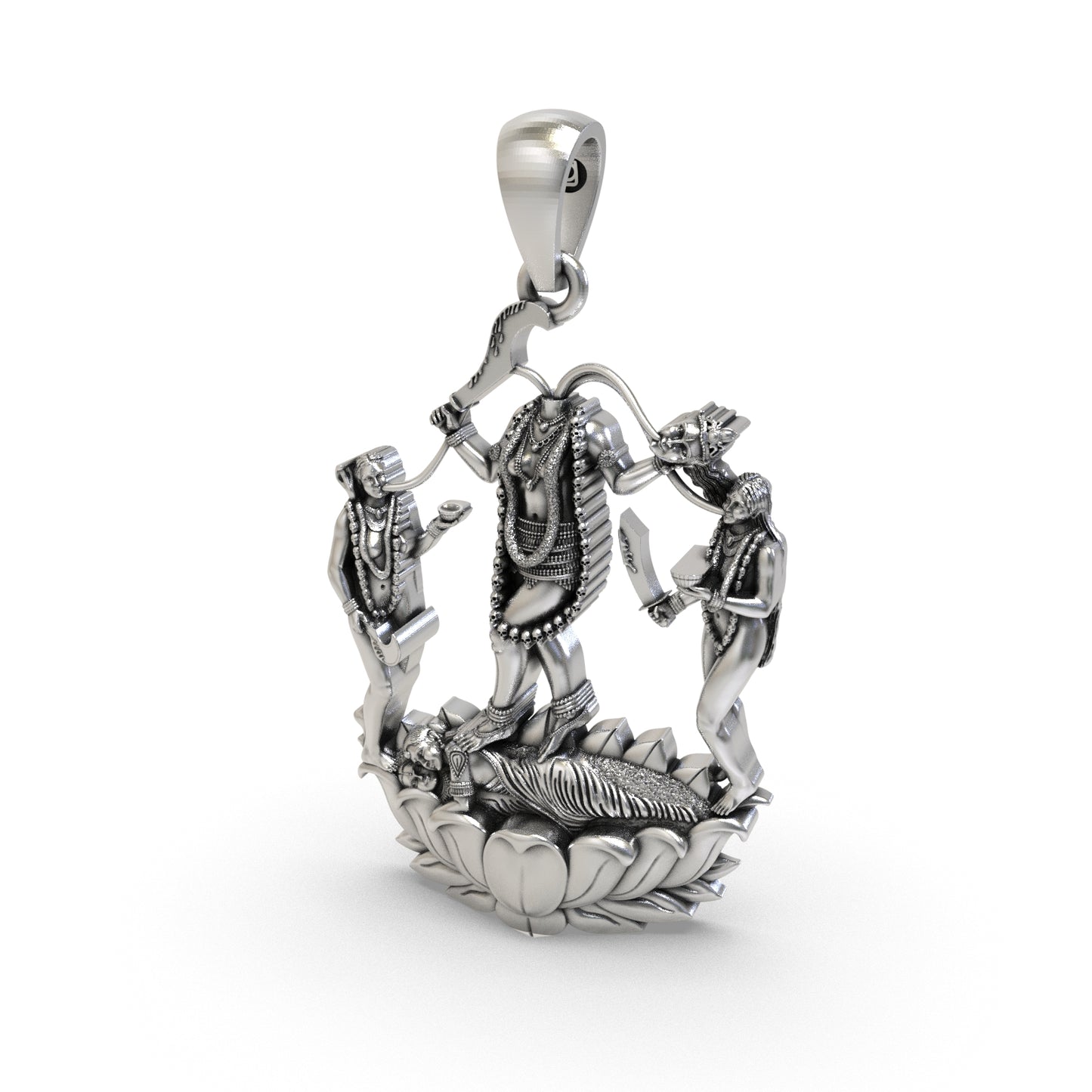 Chhinnamastika, Prachanda Chandika, and Jogani Maa Silver Pendant