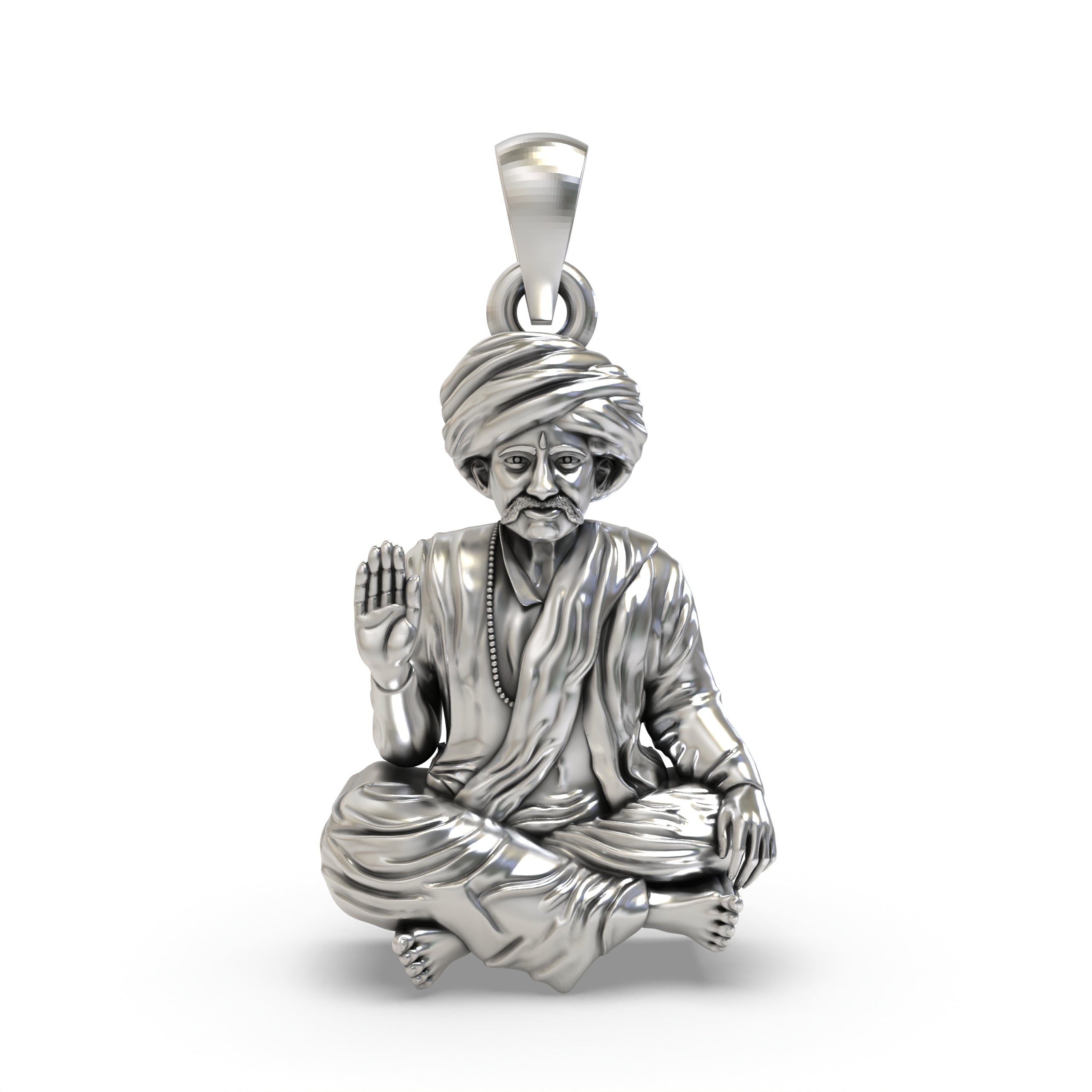 925 Oxidised Silver Bhoja Bhagat Pendant