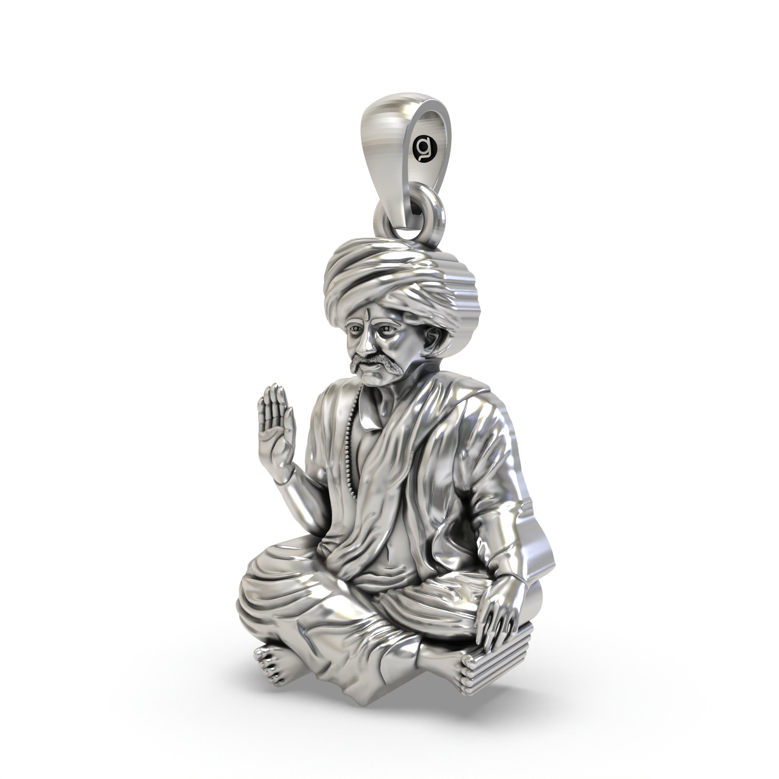 925 Oxidised Silver Bhoja Bhagat Pendant