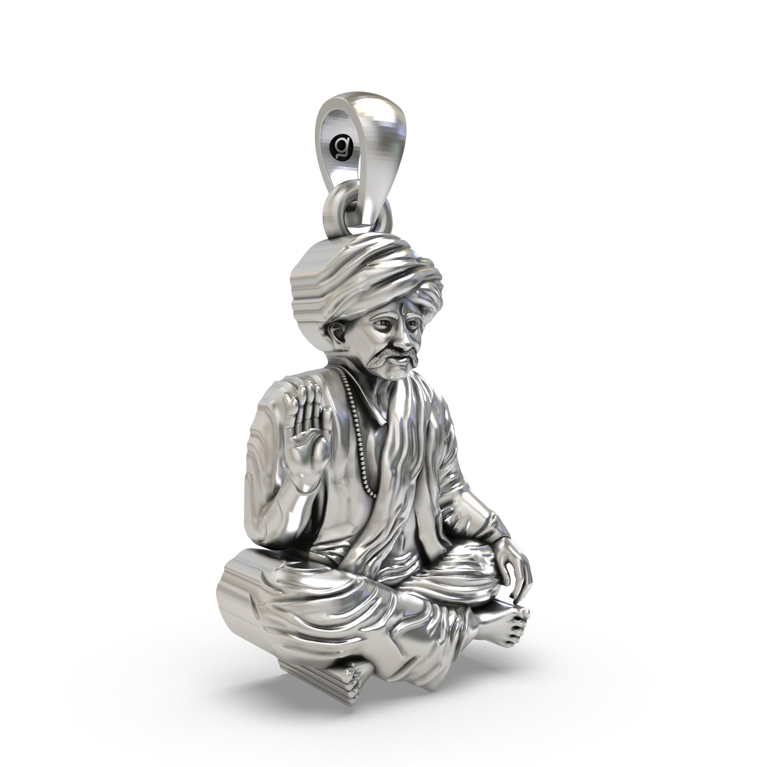 925 Oxidised Silver Bhoja Bhagat Pendant