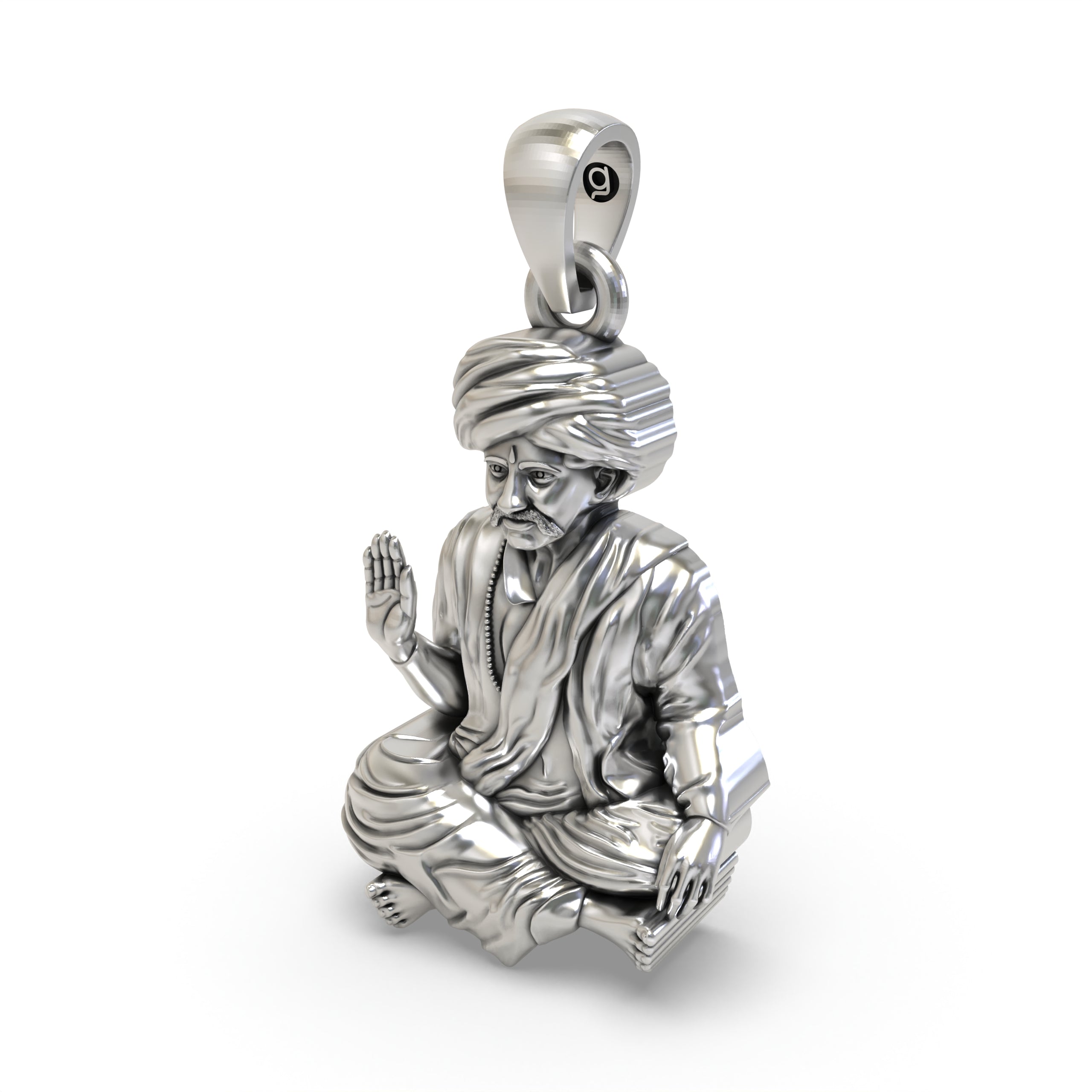 925 Oxidised Silver Bhoja Bhagat Pendant