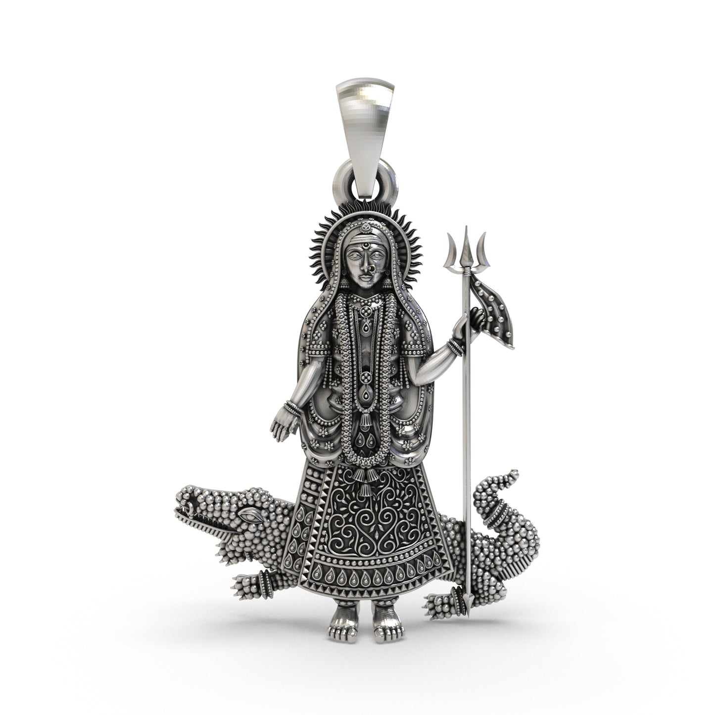 Authentic Silver Khodiyar Maa Pendant – Handcrafted Spiritual Jewelry for Divine Protection & Blessings