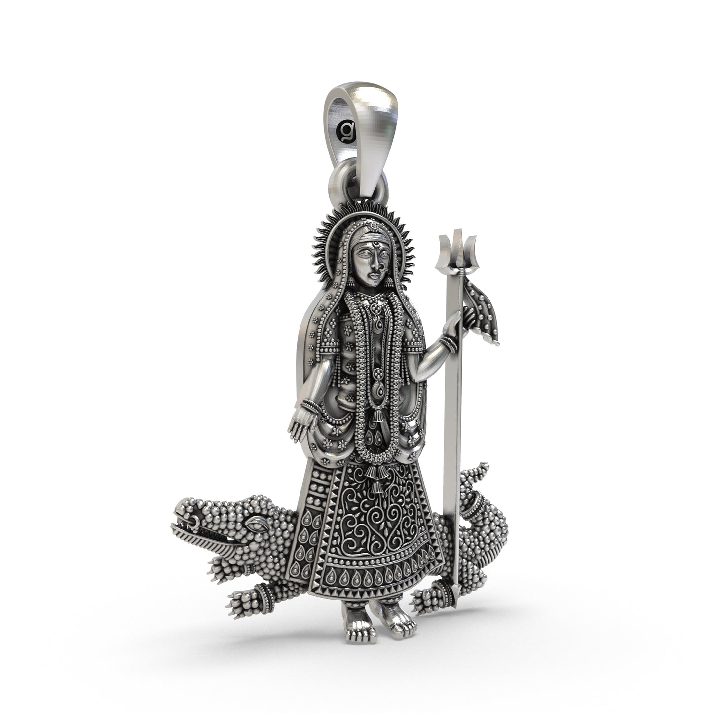 Authentic Silver Khodiyar Maa Pendant – Handcrafted Spiritual Jewelry for Divine Protection & Blessings