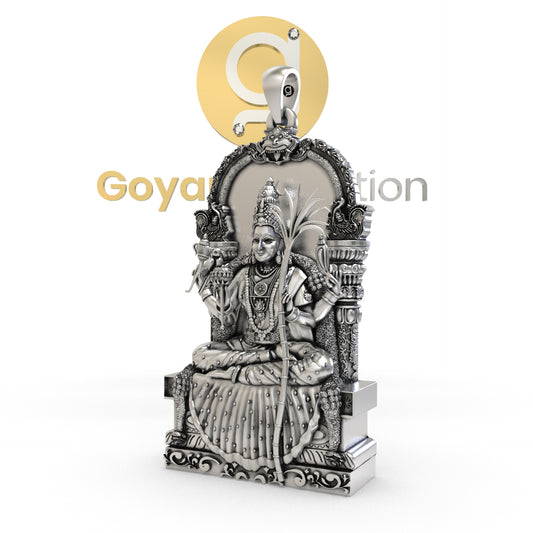 925 Silver Kamatchi Amman Pendant