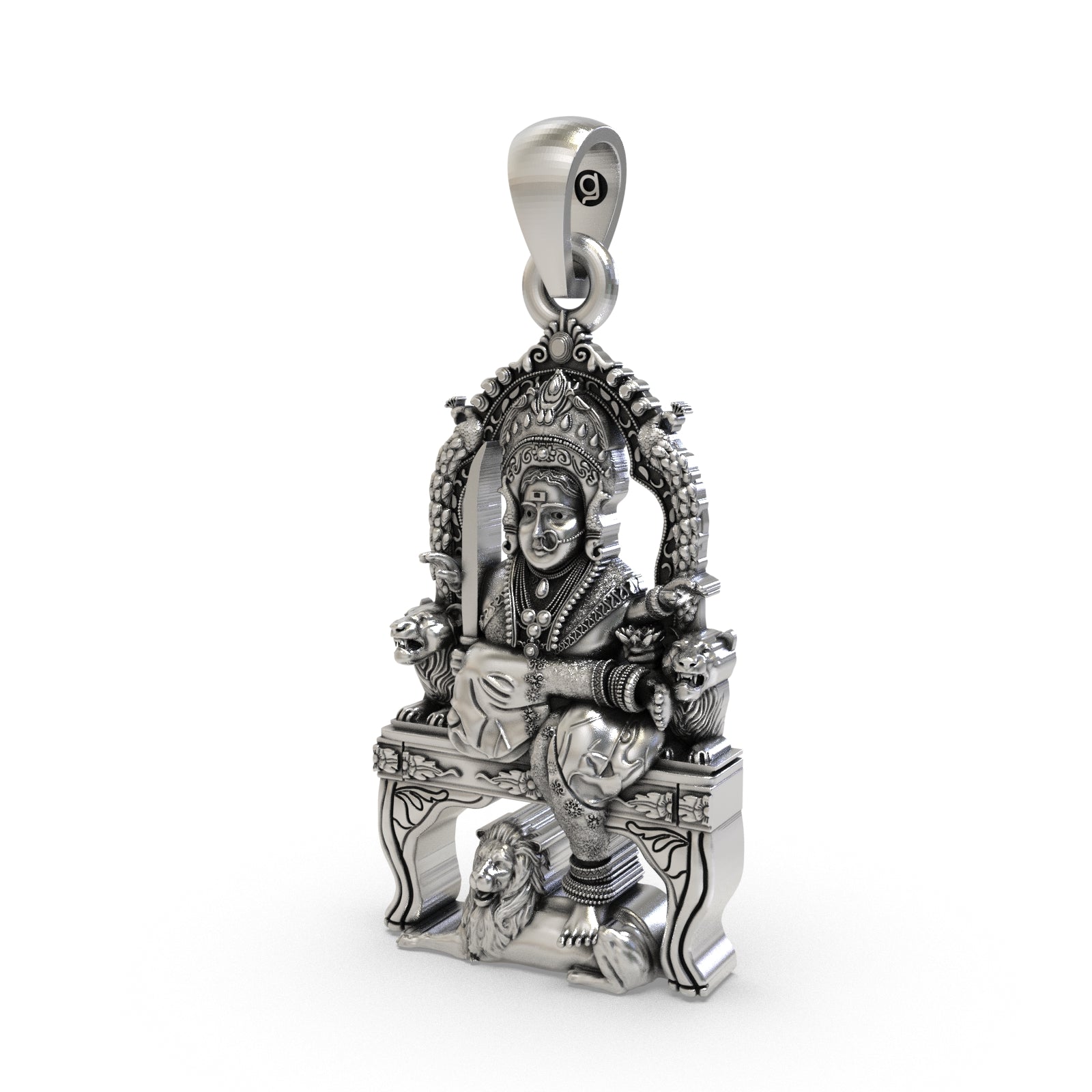 925 Silver But Bhavani Maa Pendant