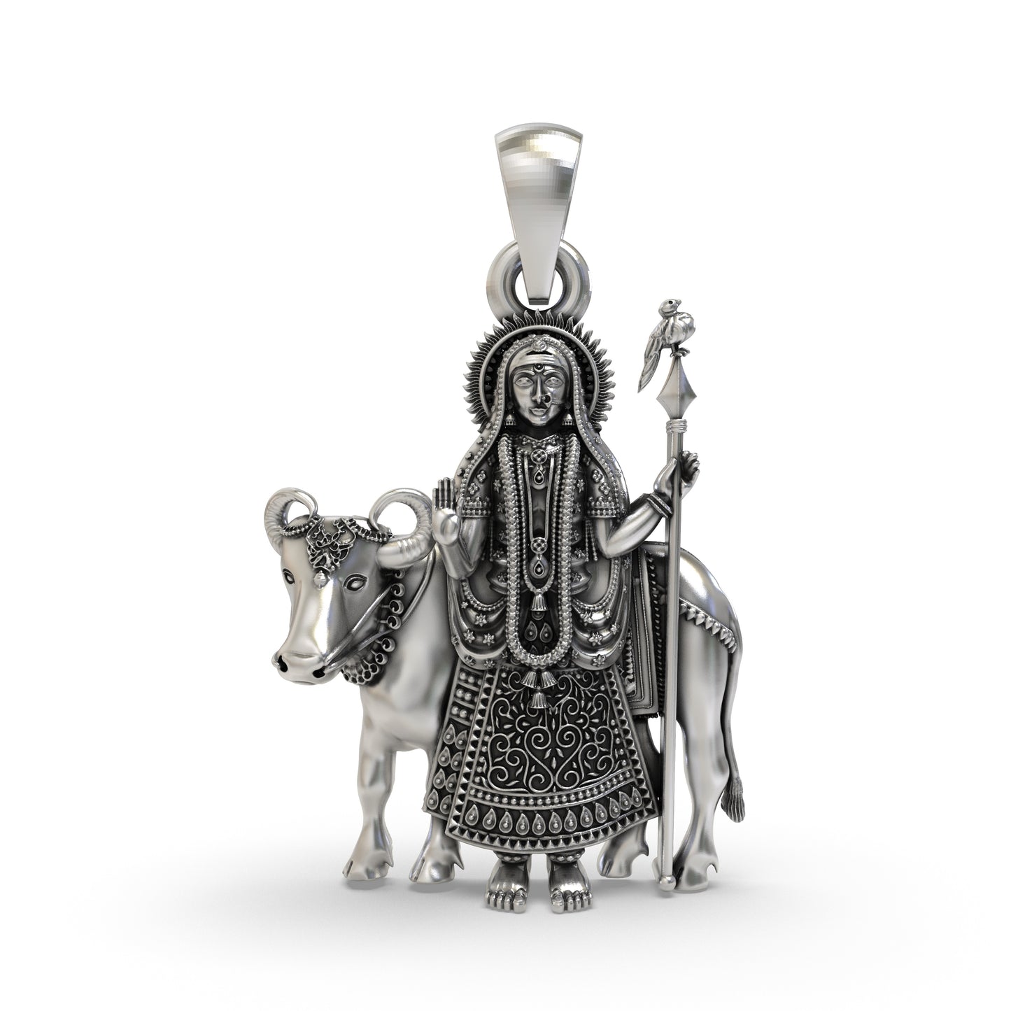 Silver Pithad Maa Pendant