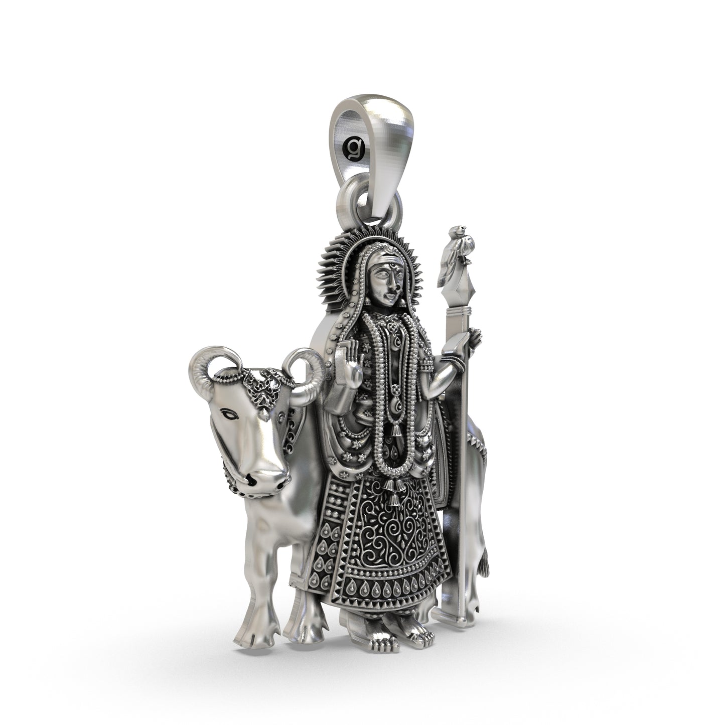 Silver Pithad Maa Pendant