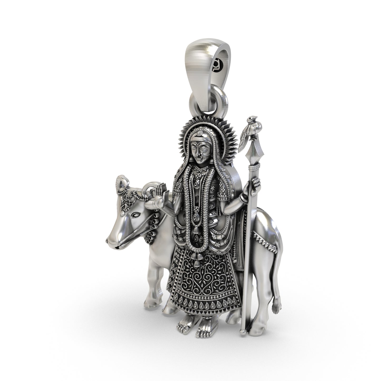 Silver Pithad Maa Pendant