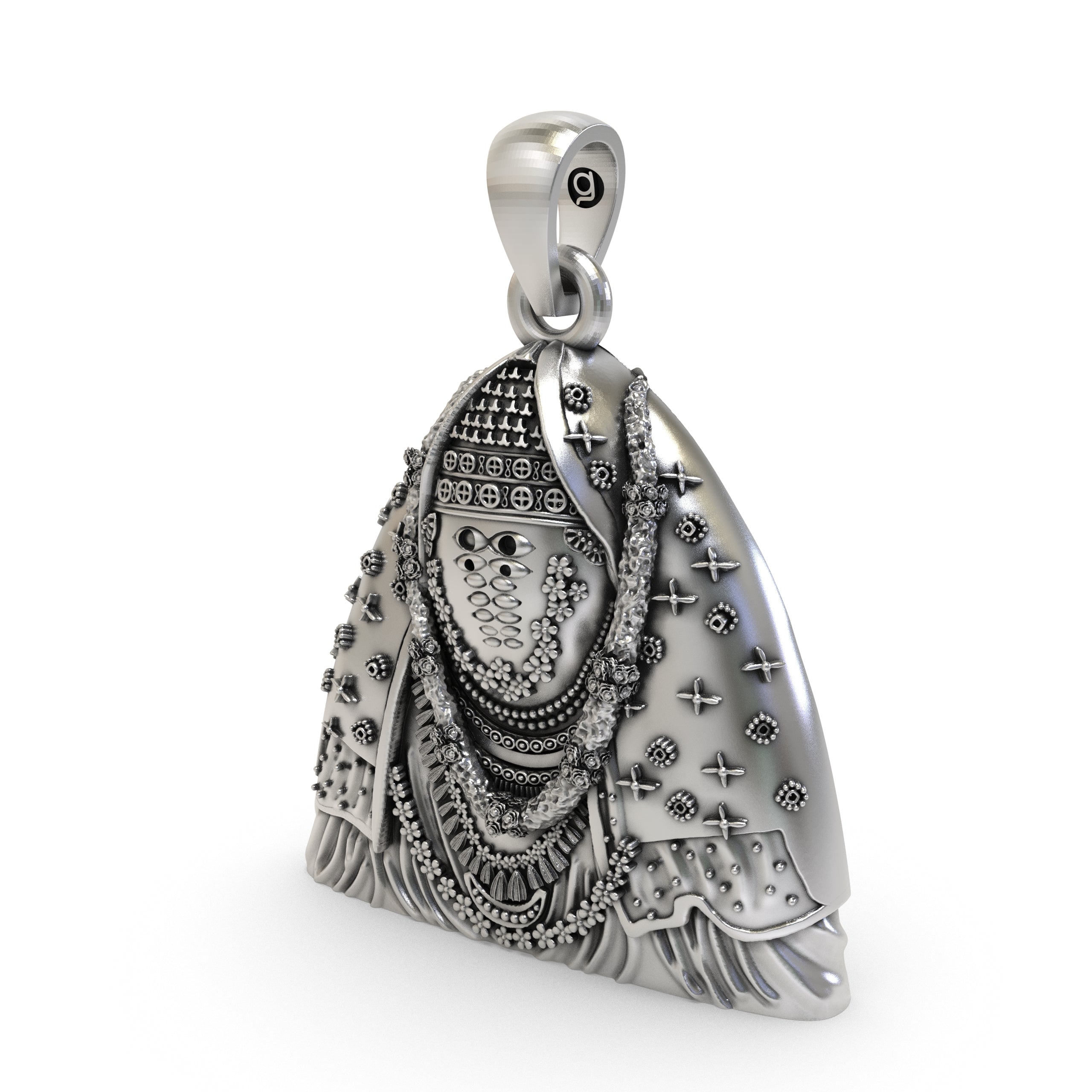 Silver Ashapura Mata Pendant