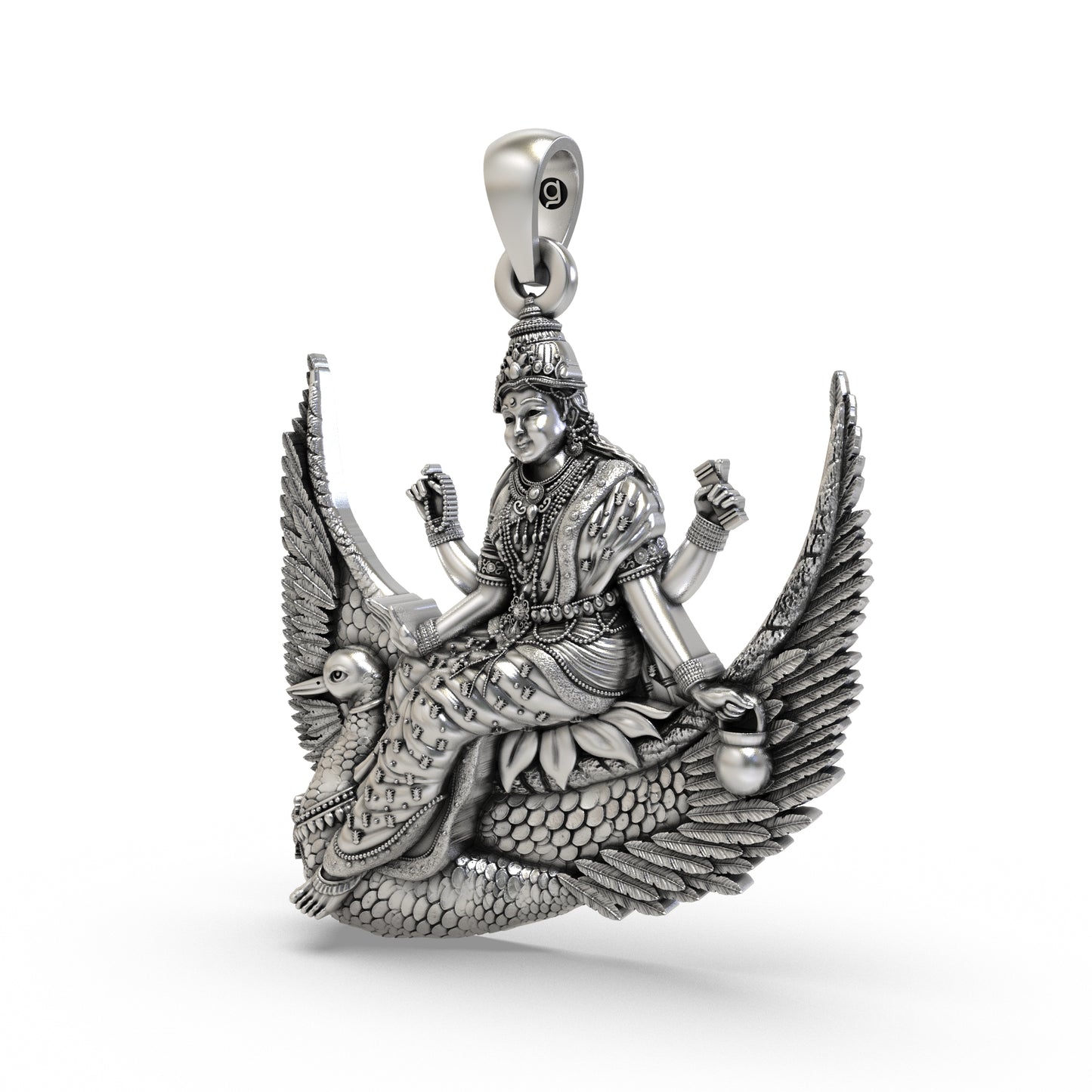 Silver Brahmani Maa Pendant