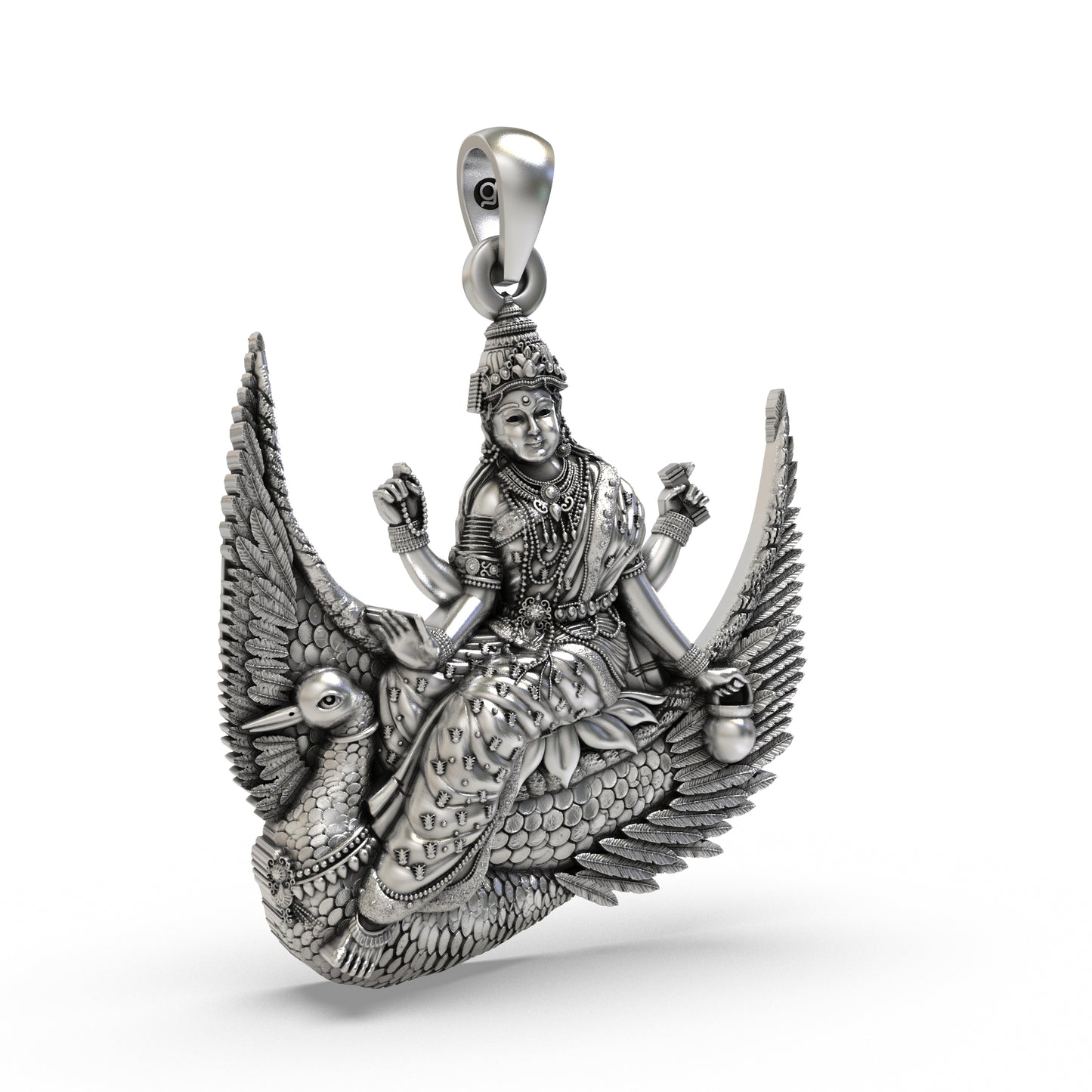 Silver Brahmani Maa Pendant