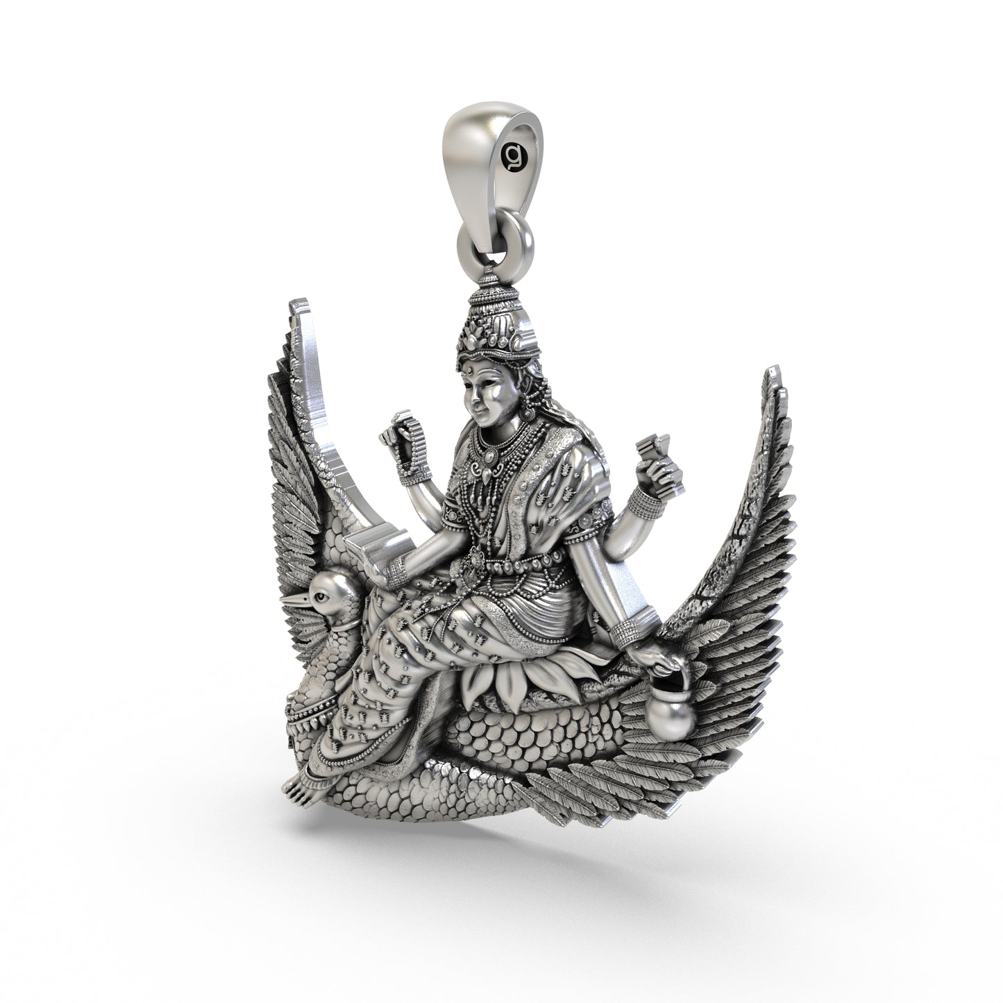 Silver Brahmani Maa Pendant