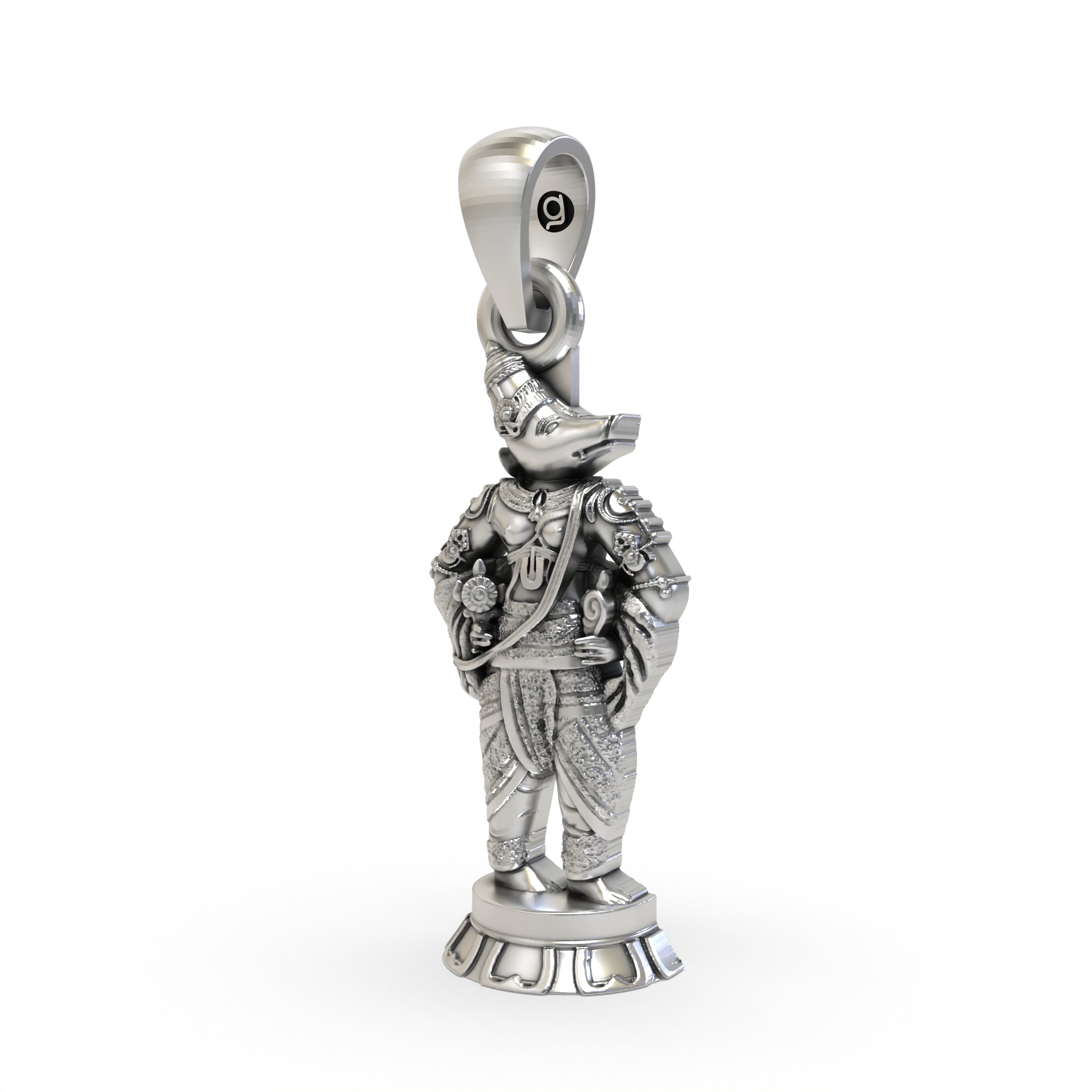 925 Silver Varaha Dev Pendant – Lord Vishnu’s Boar Avatar Necklace