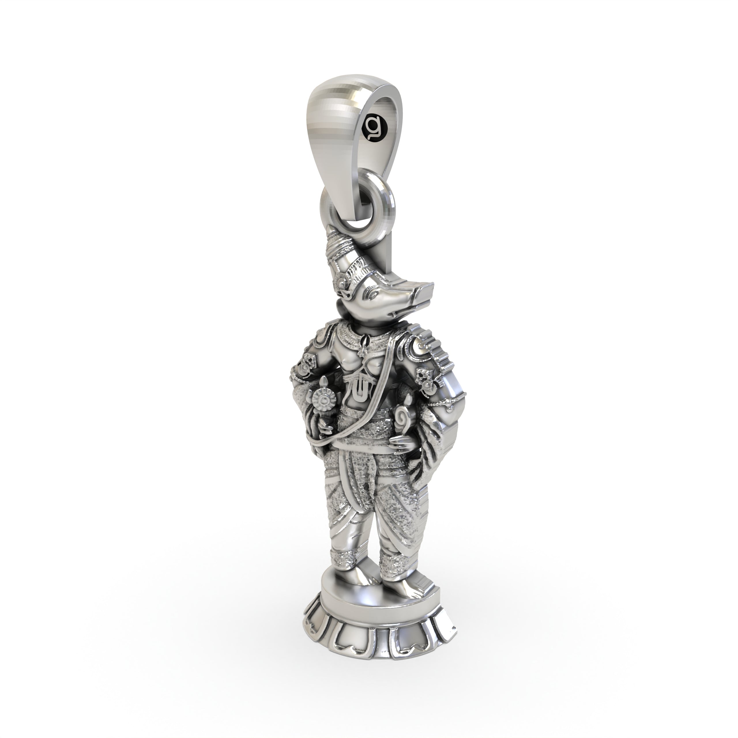 925 Silver Varaha Dev Pendant – Lord Vishnu’s Boar Avatar Necklace