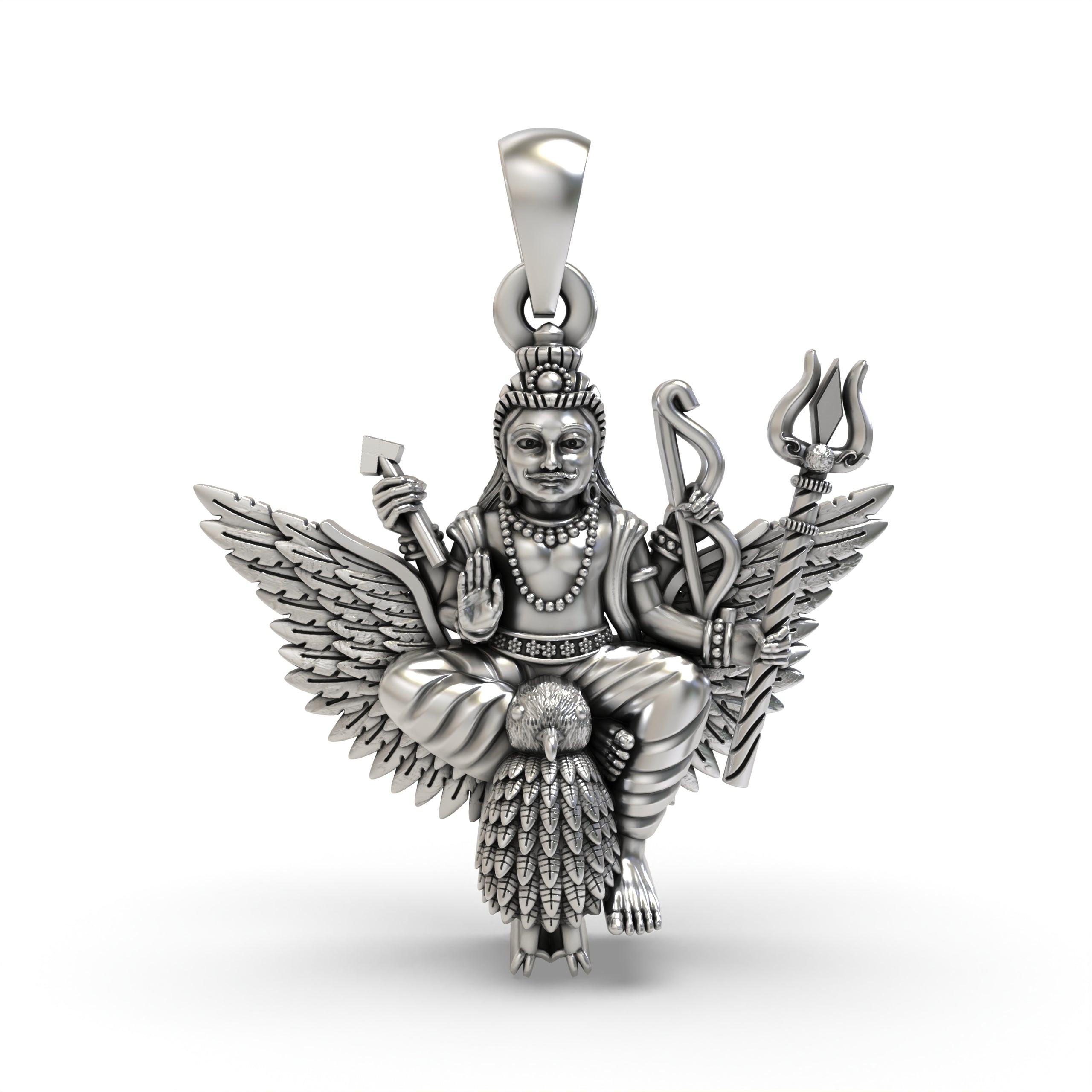 925 Silver Shani Dev Pendant – Lord Shani Jewelry | Saturn God Pendant