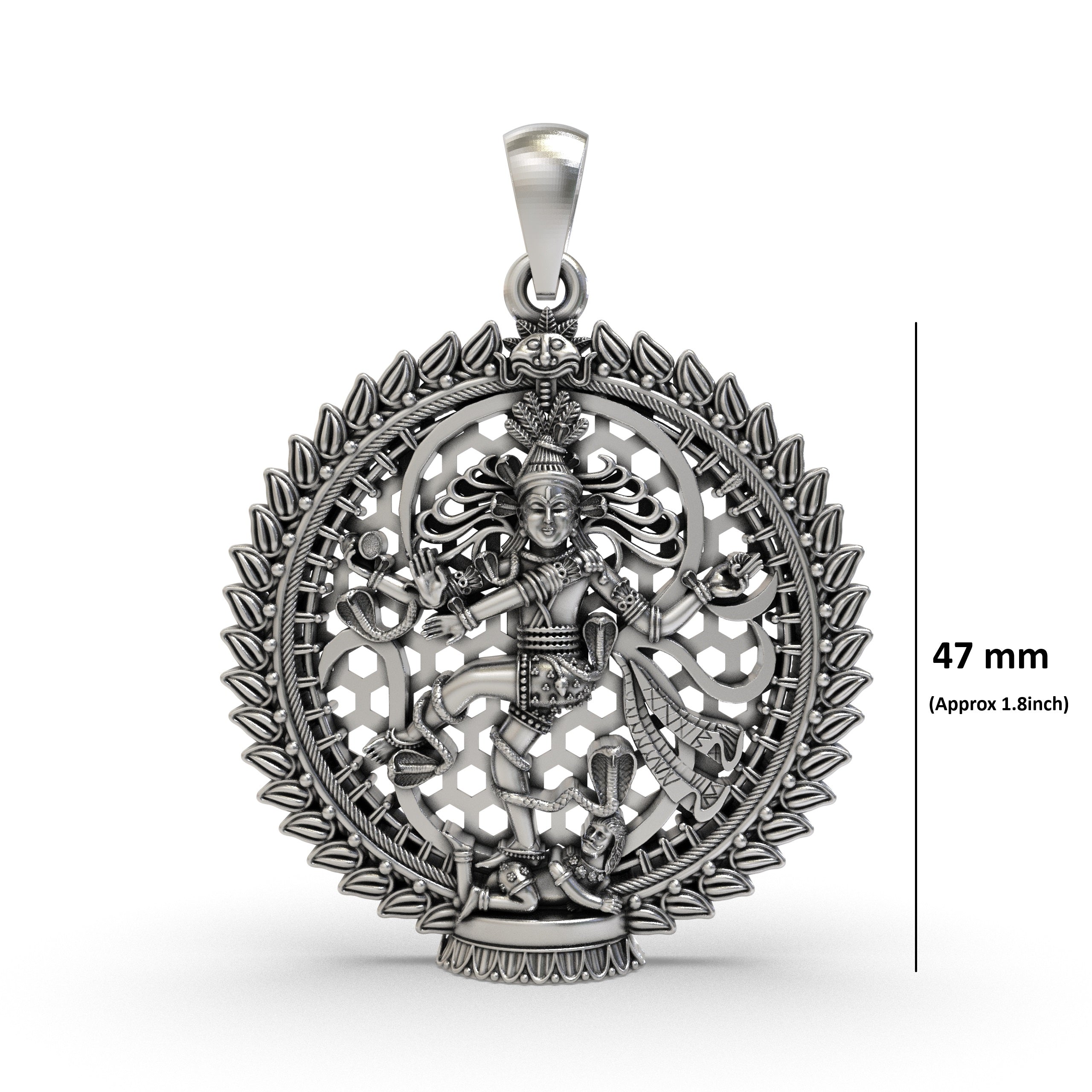 925 Silver Nataraja Pendant – Lord Shiva Dancing Form
