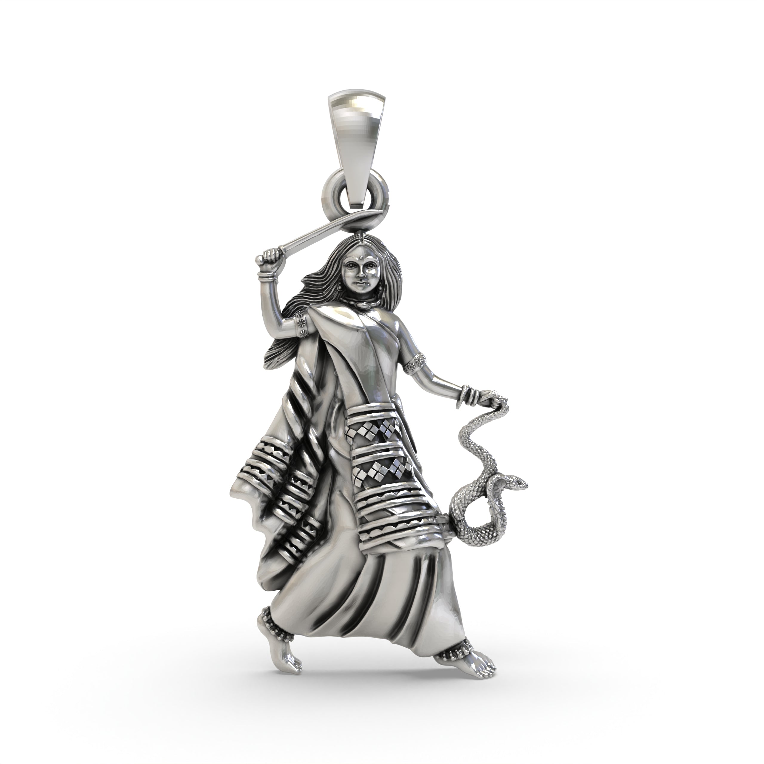 925 Silver Mogal Maa Pendant – Hindu Goddess Mogal Maa Jewelry