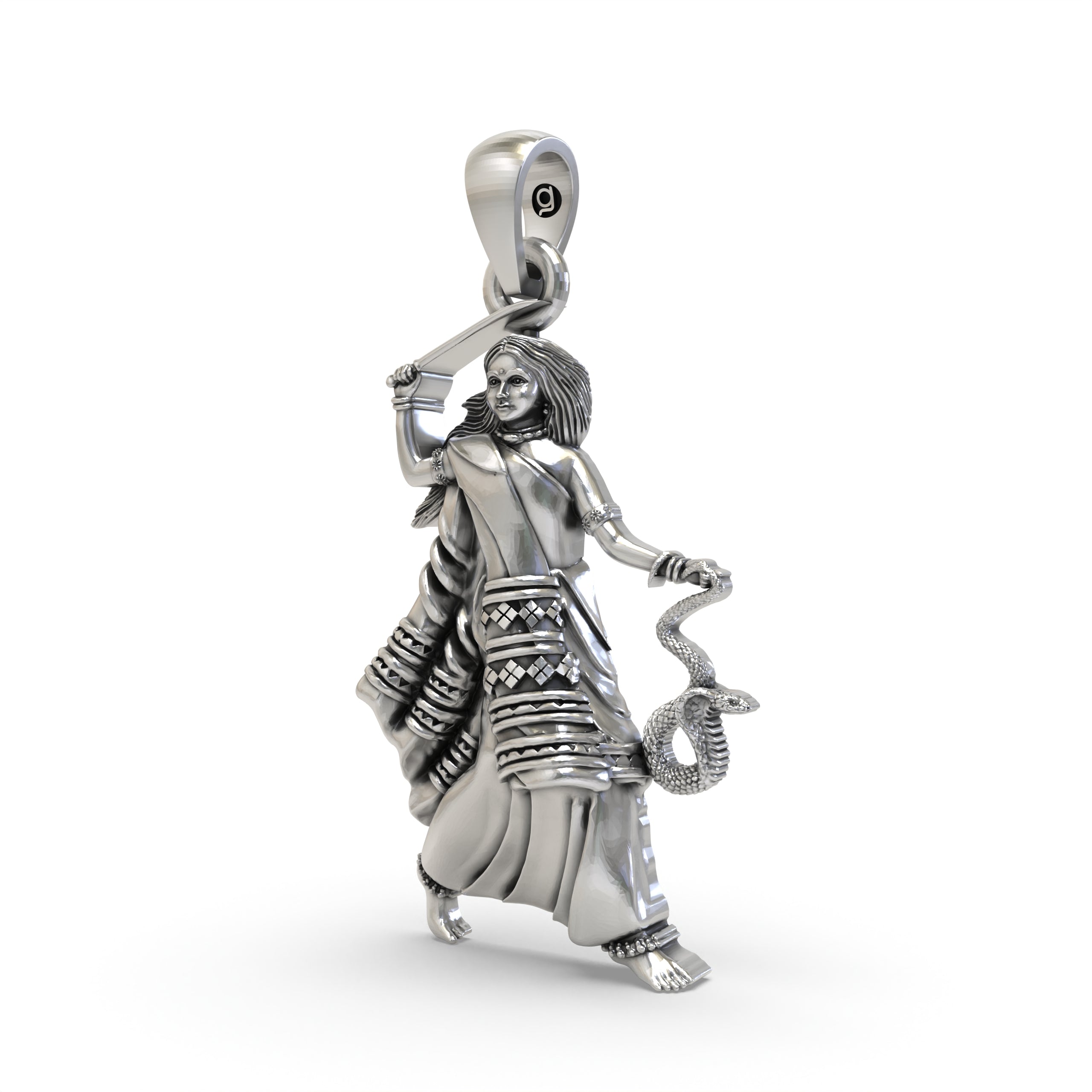 925 Silver Mogal Maa Pendant – Hindu Goddess Mogal Maa Jewelry