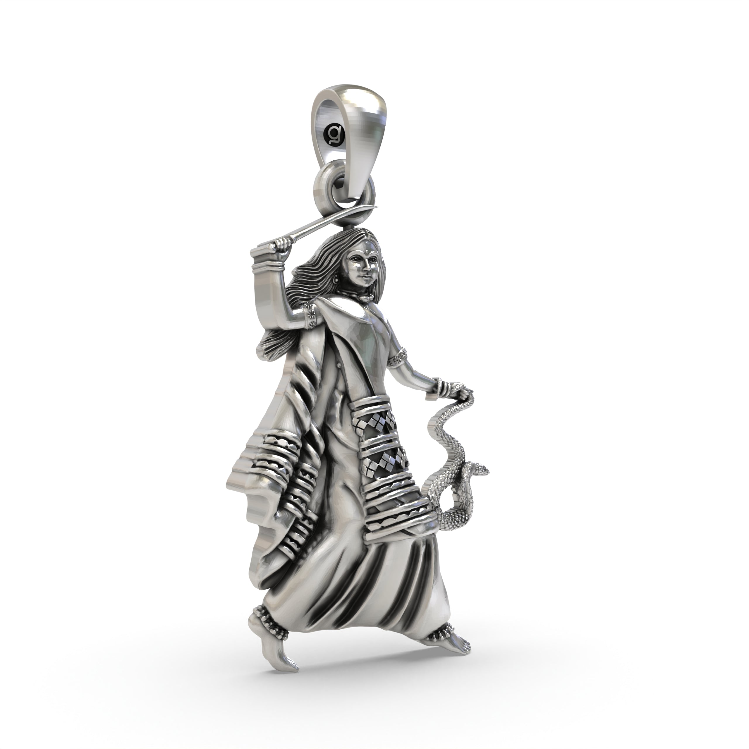 925 Silver Mogal Maa Pendant – Hindu Goddess Mogal Maa Jewelry