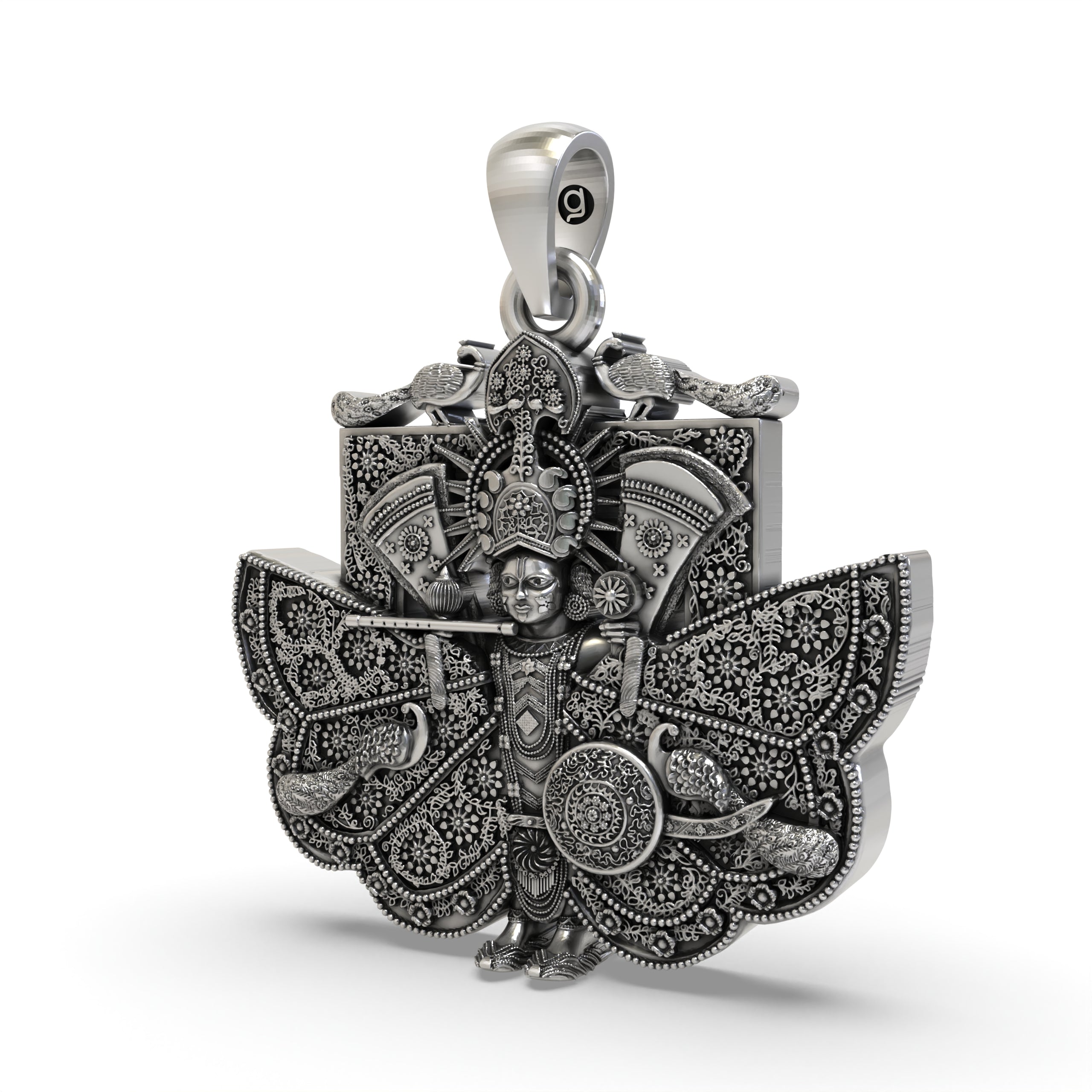 Silver Sanwariya Seth Pendant - 925 Sterling Silver Spiritual Jewelry for Devotion & Blessings