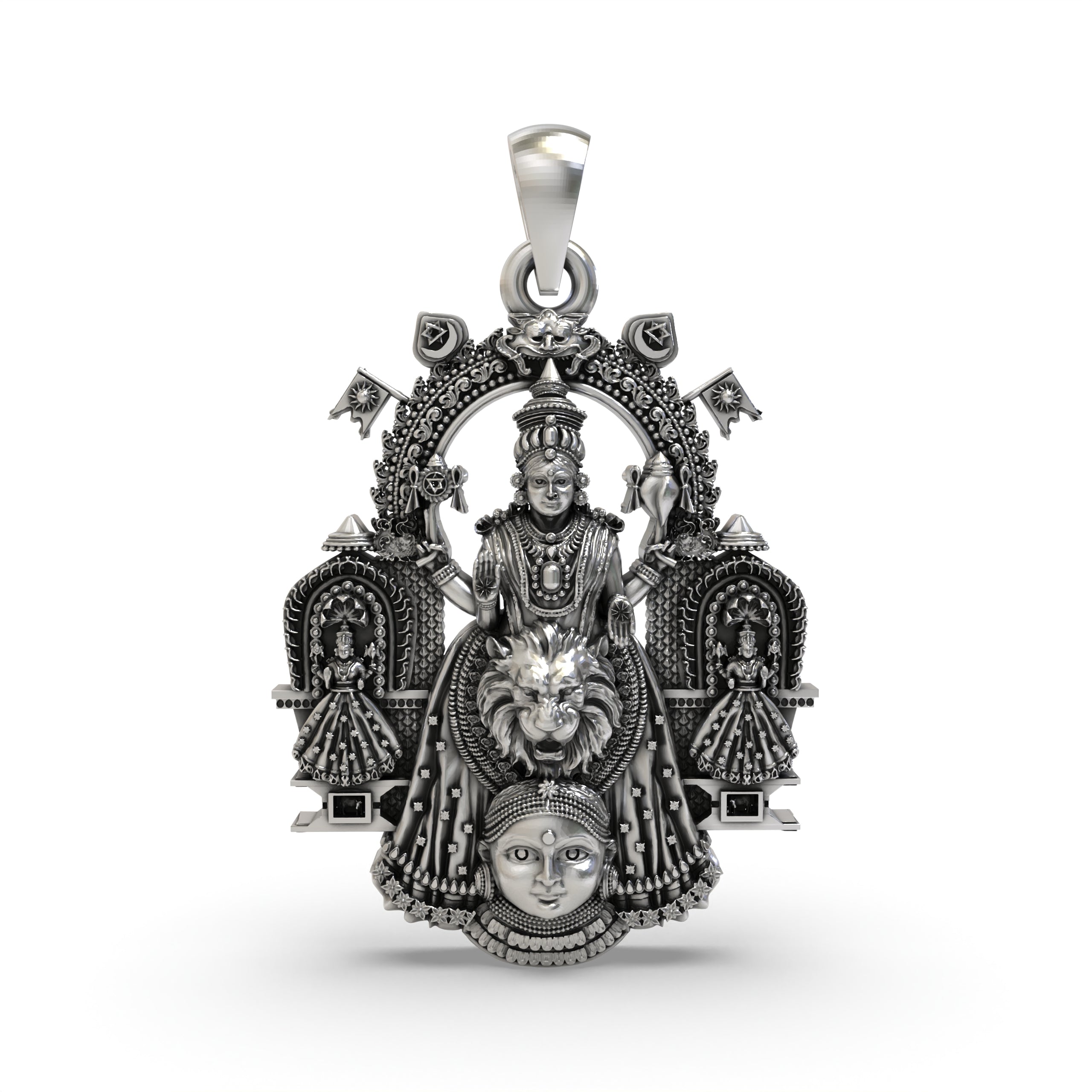 925 Silver Kollur Shri Mookambika Devi Pendant