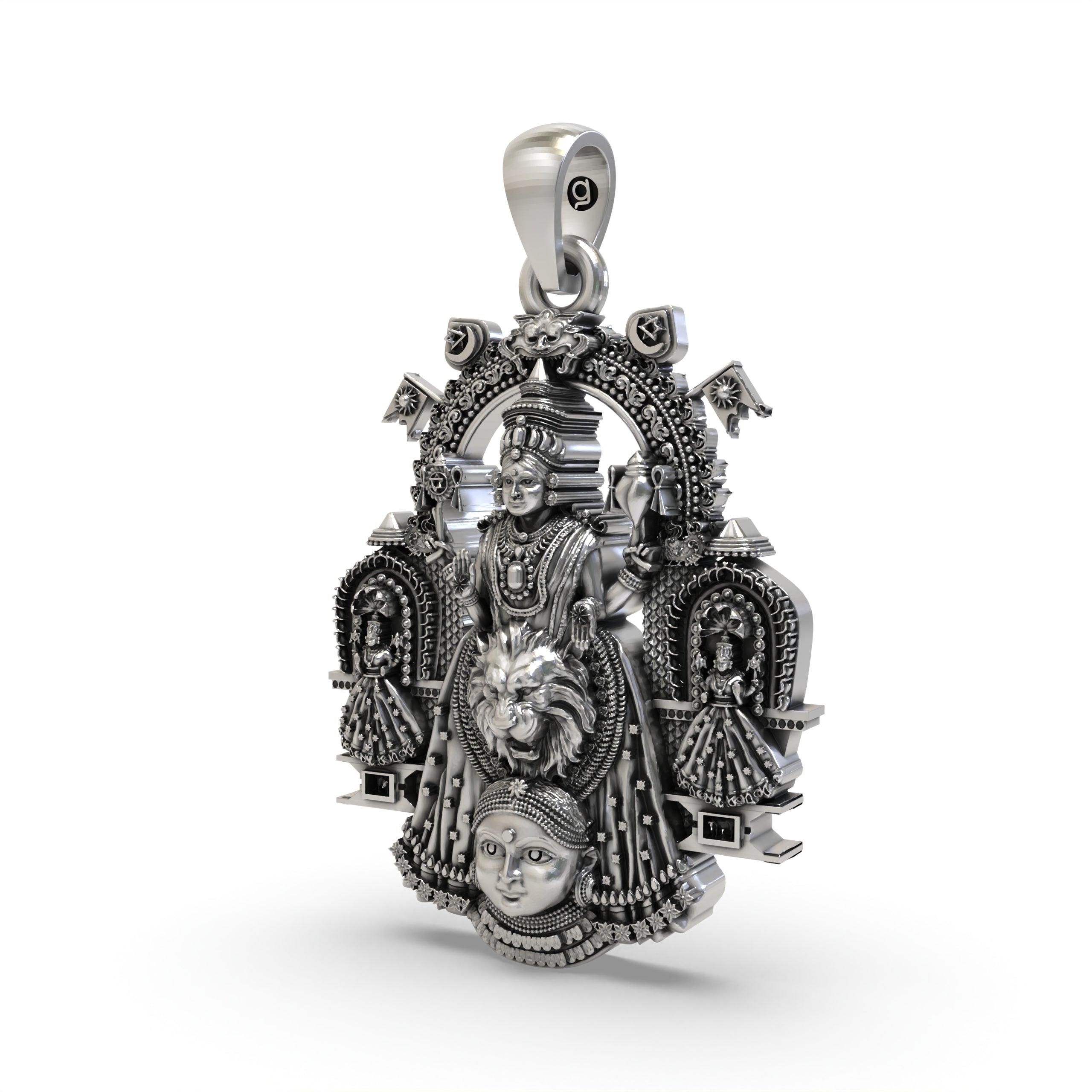 925 Silver Kollur Shri Mookambika Devi Pendant