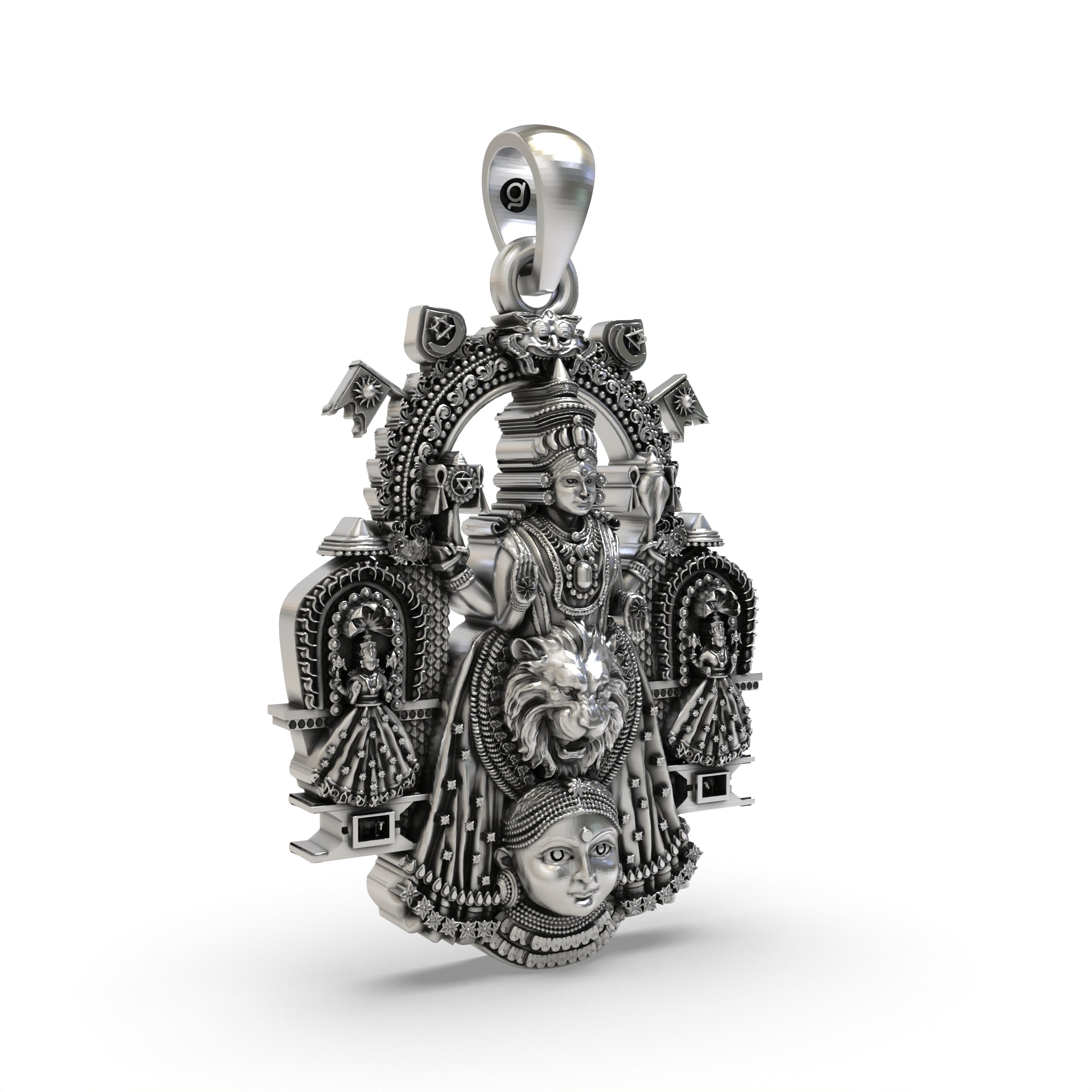 925 Silver Kollur Shri Mookambika Devi Pendant