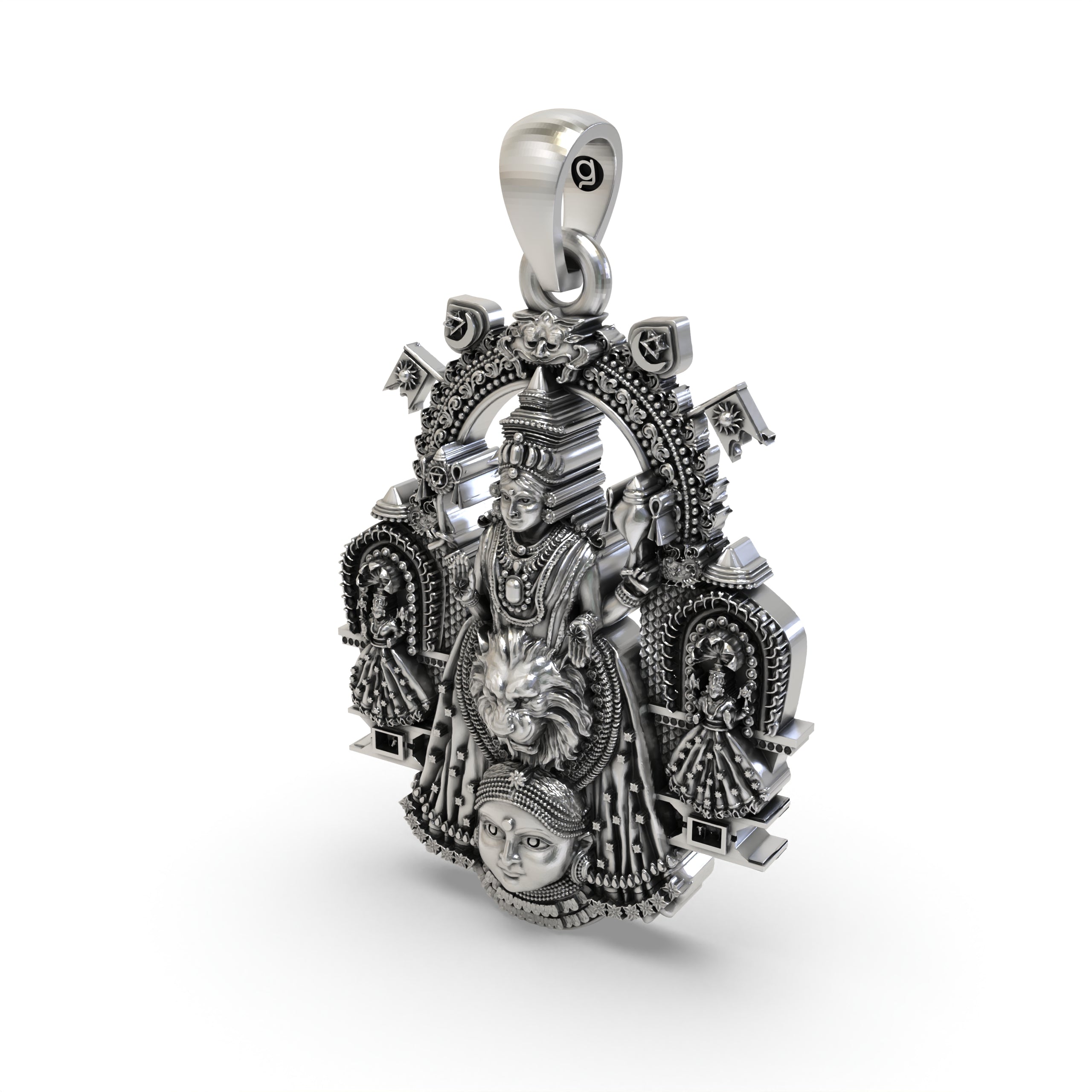 925 Silver Kollur Shri Mookambika Devi Pendant