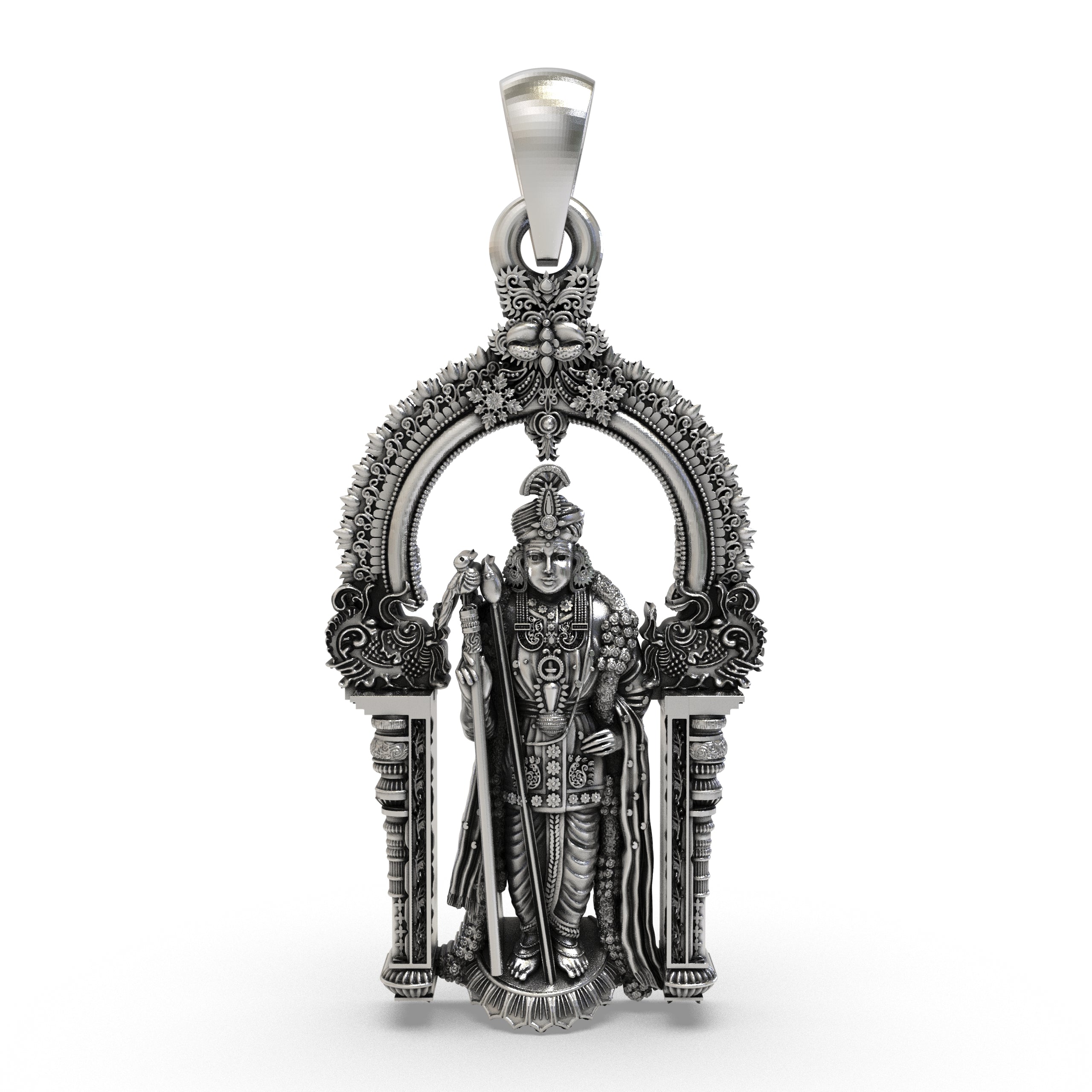 925 Silver Arulmigu Dhandayuthapani Swamy Pendant