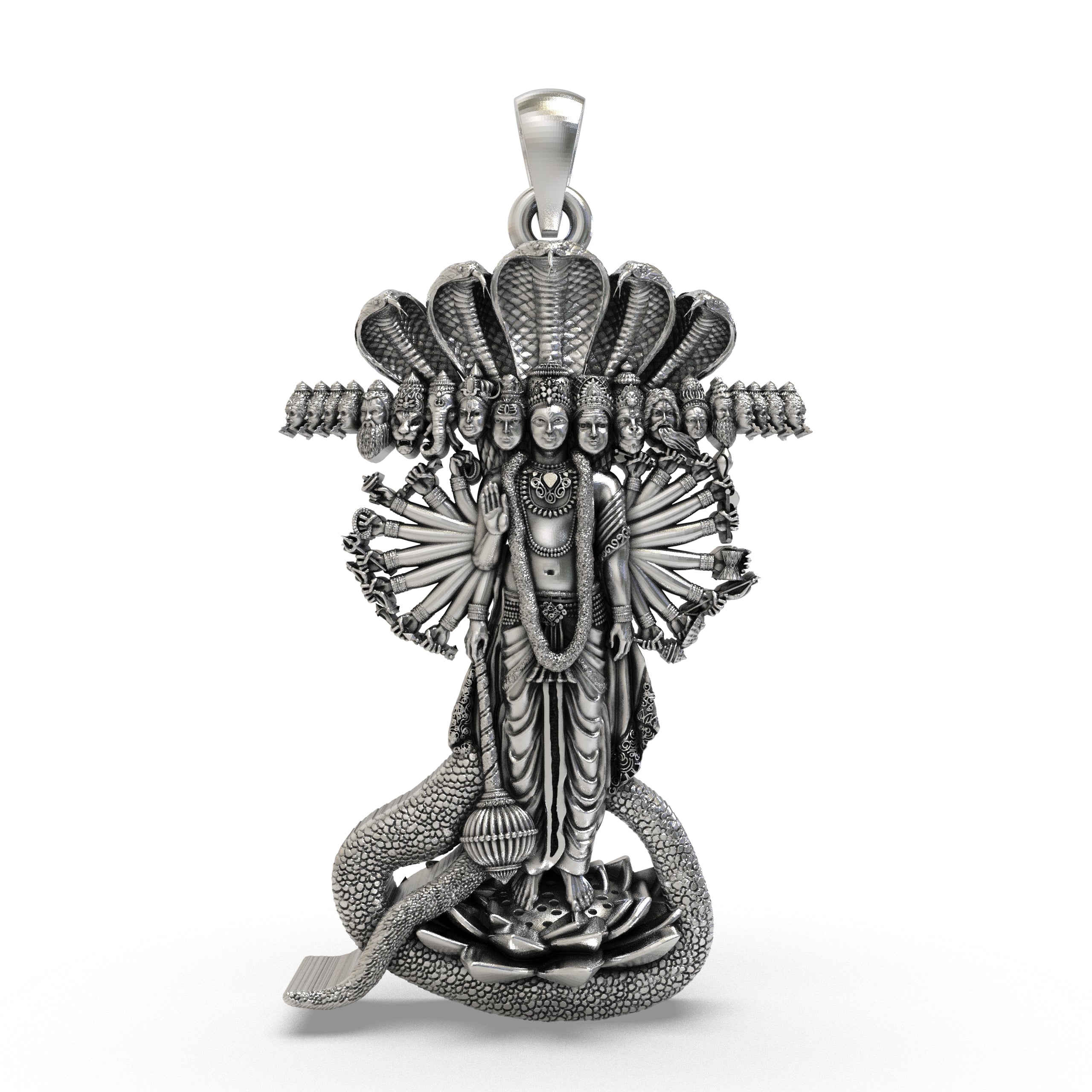 925 Silver Lord Vishnu Pendant